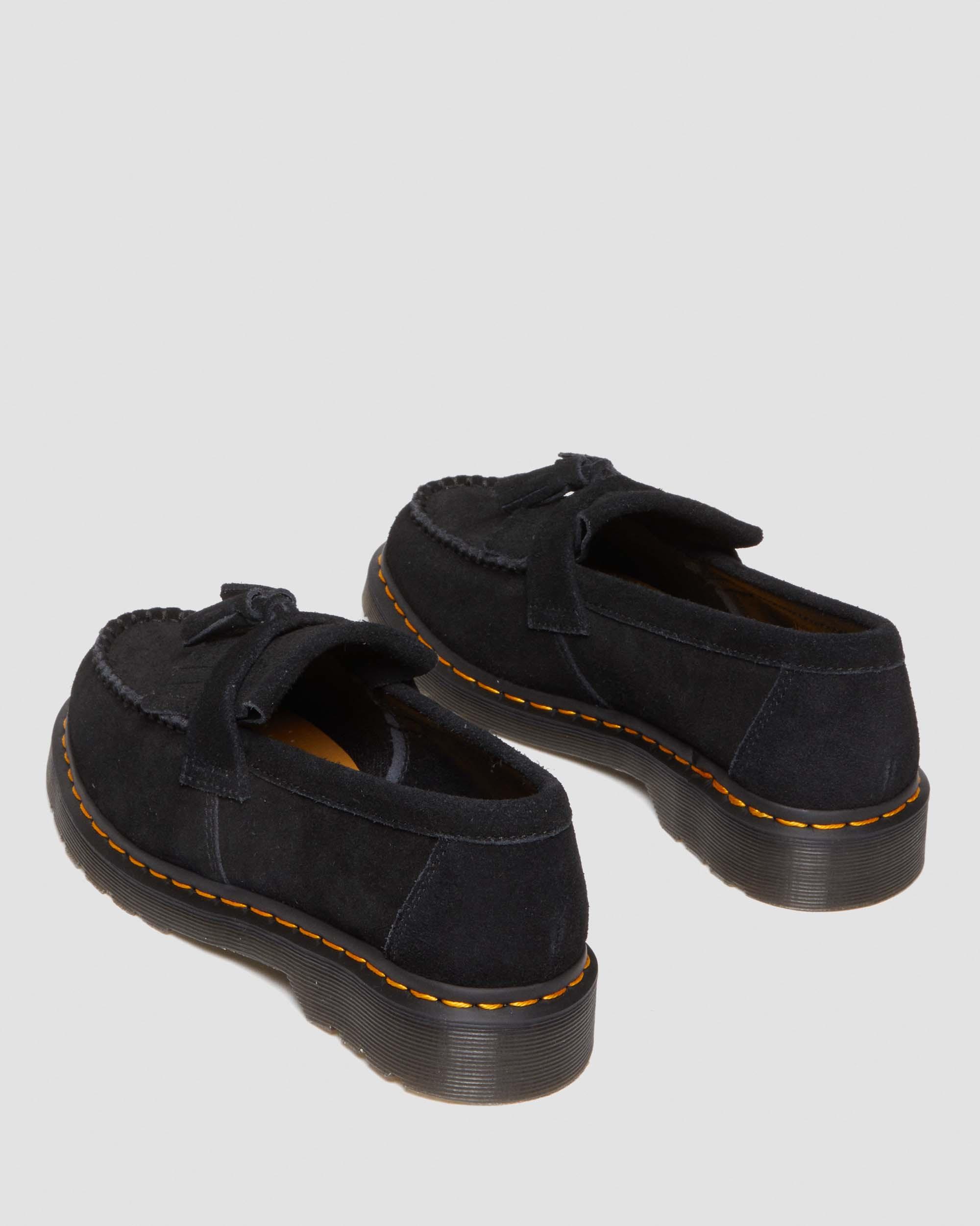Adrian Leather Platform Tassel Loafers in Black