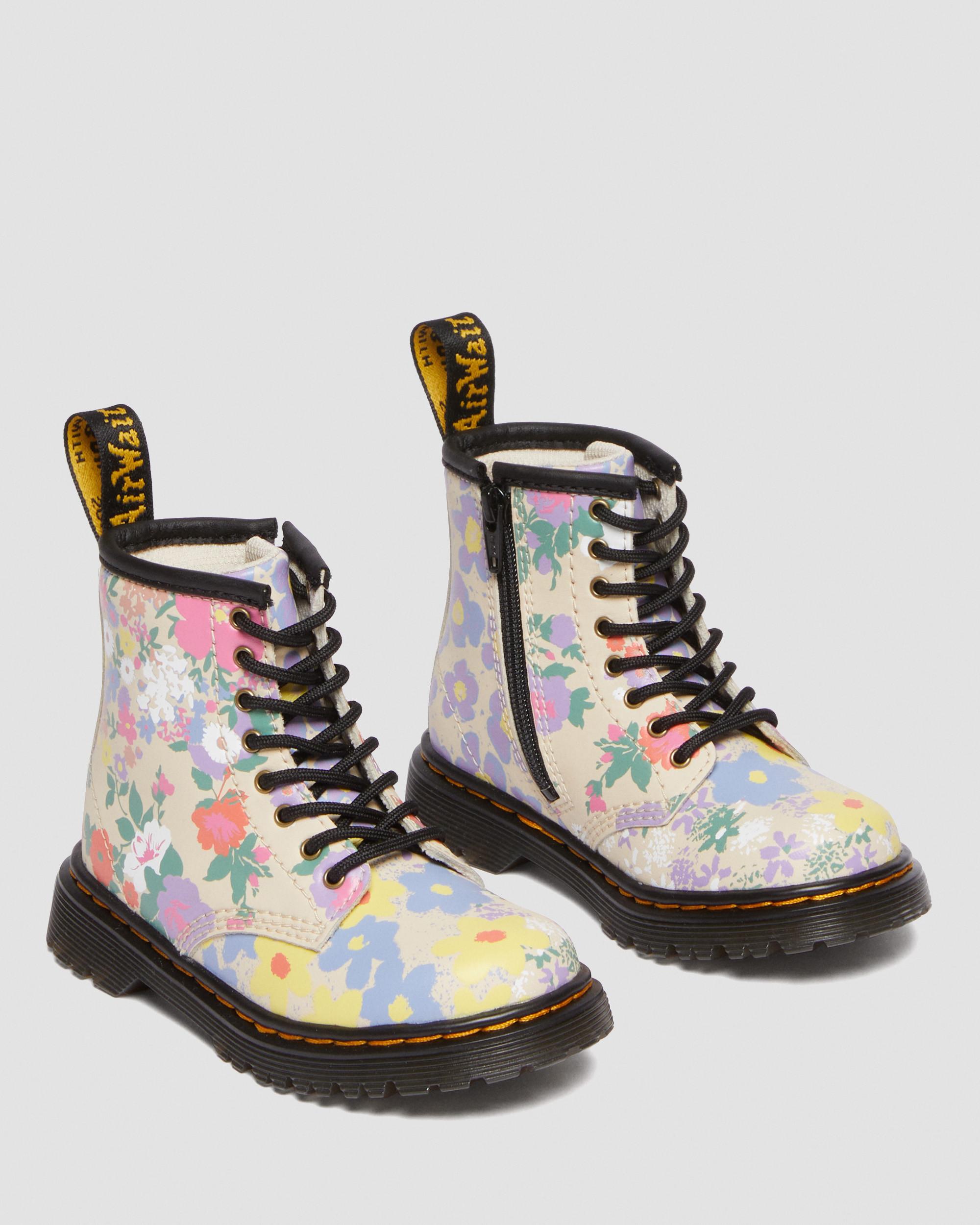 Toddler 1460 Floral Mash Up Leather Lace Up Boots in AIRWAIR | Dr