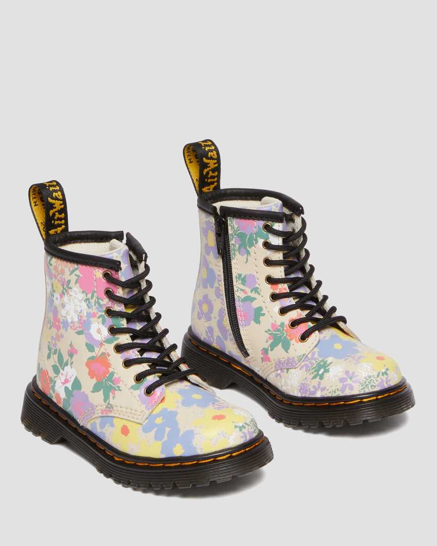 Toddler 1460 Floral Mash Up Leather Lace Up BootsToddler 1460 Floral Mash Up Leather Lace Up Boots Dr. Martens