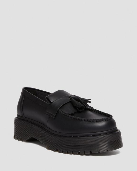 Vegan Adrian Felix Platform Tassel Loafers in Black | Dr Vegan Adrian Felix Platform Tassel Loafers in Black | Dr