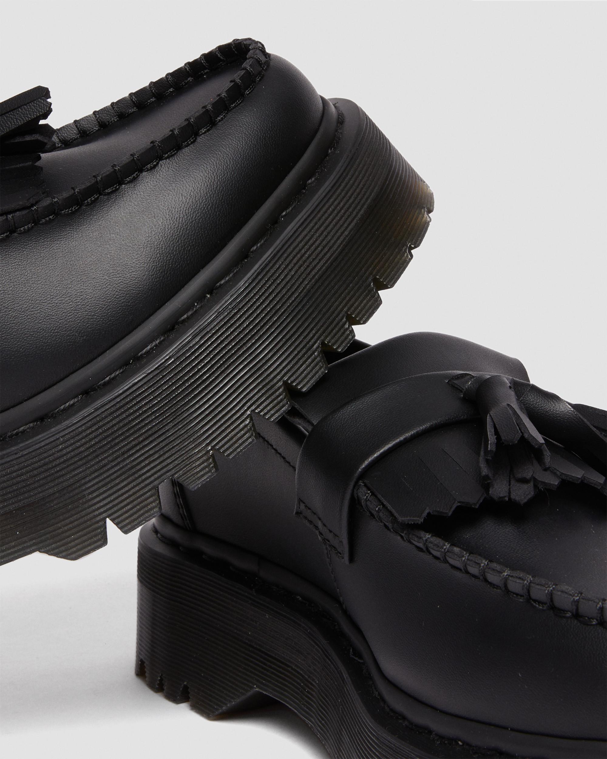 Adrian Quad Felix Vegan Platform Tassel Loafers in Black