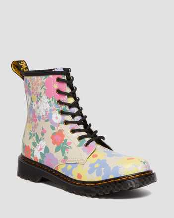 Youth 1460 Floral Mash Up Leather Lace Up Boots