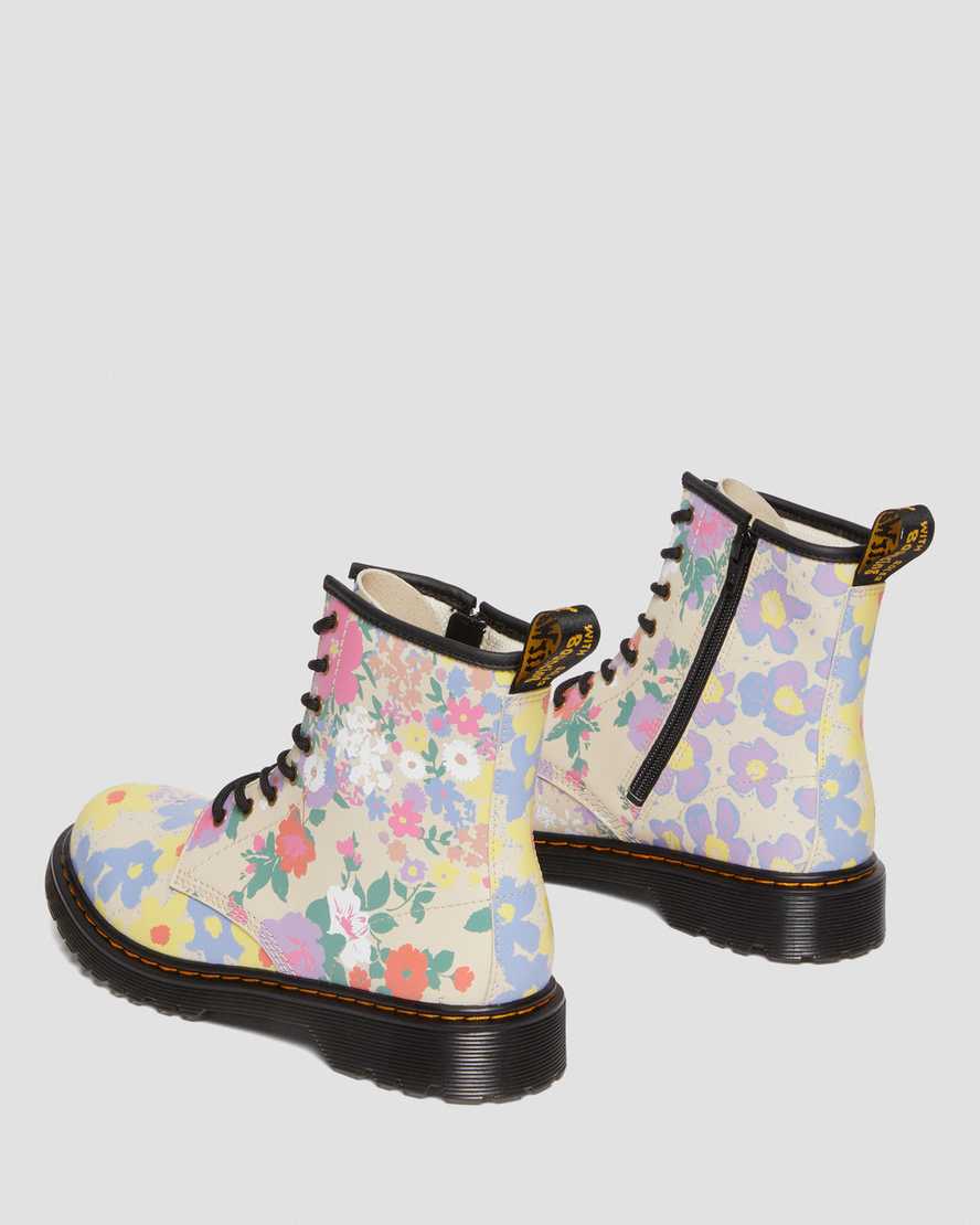 Youth 1460 Floral Mash Up Leather Lace Up BootsYouth 1460 Floral Mash Up Leather Lace Up Boots Dr. Martens