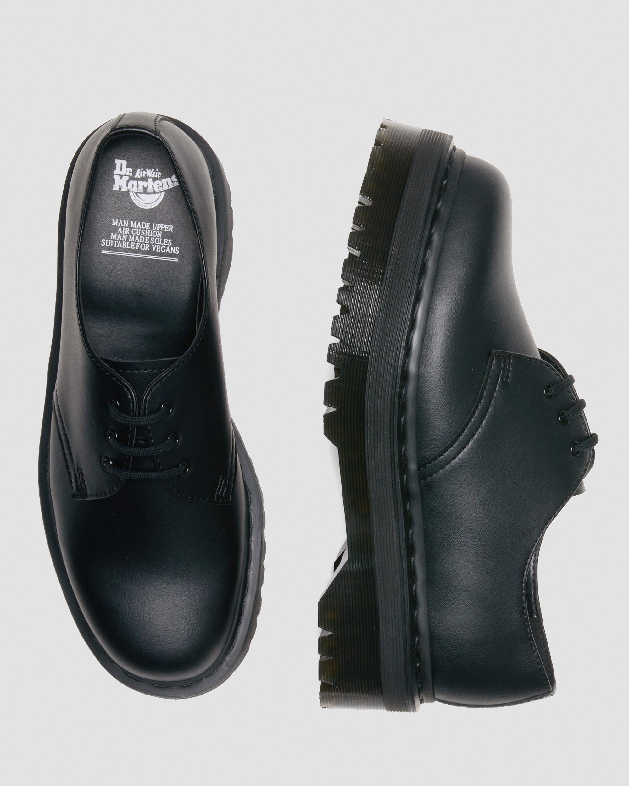 1461 Felix Quad Mono Vegan Platform Shoes in Black | Dr. Martens