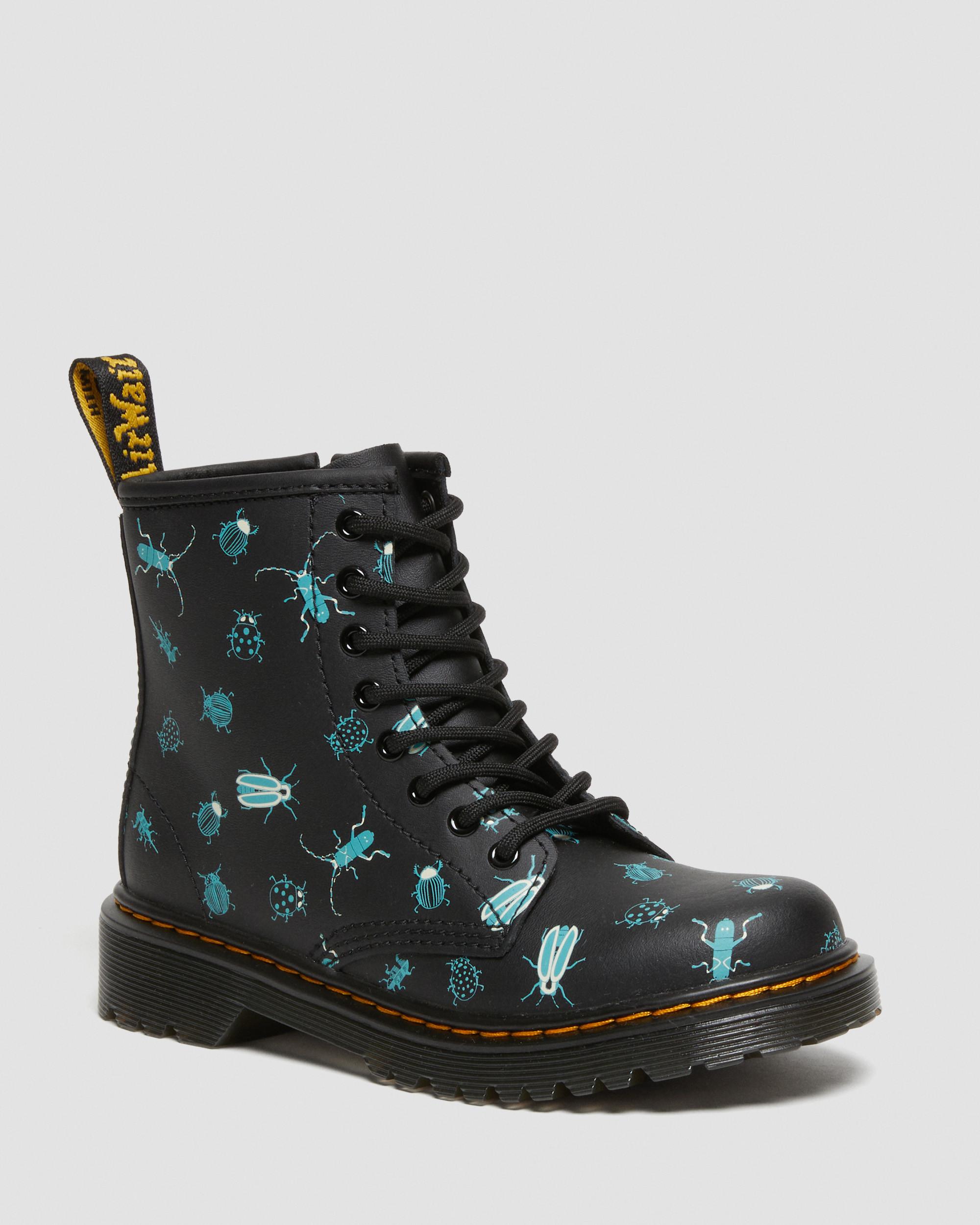 DR. MARTENS' JUNIOR 1460 GLOW IN THE DARK BUGS LACE UP BOOTS