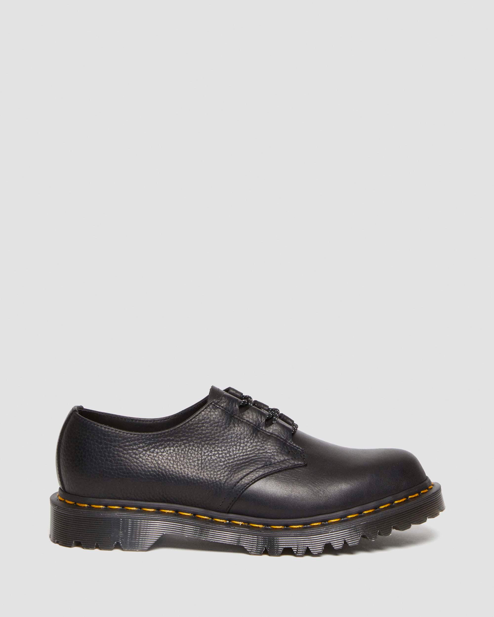 1461 Made in England Ghillie Leather Oxfords in Black
