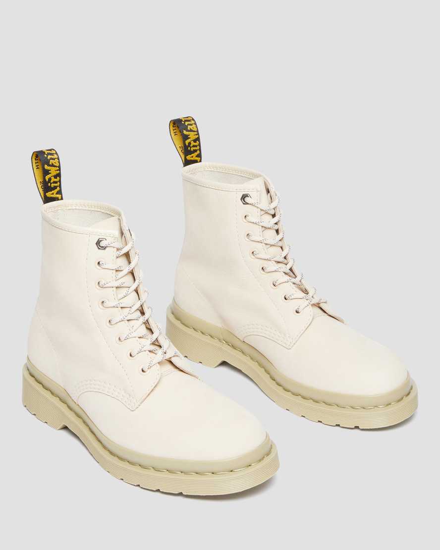 Shop Dr. Martens' 1460 Mono Milled Nubuck Leather Lace Up Boots In Creme