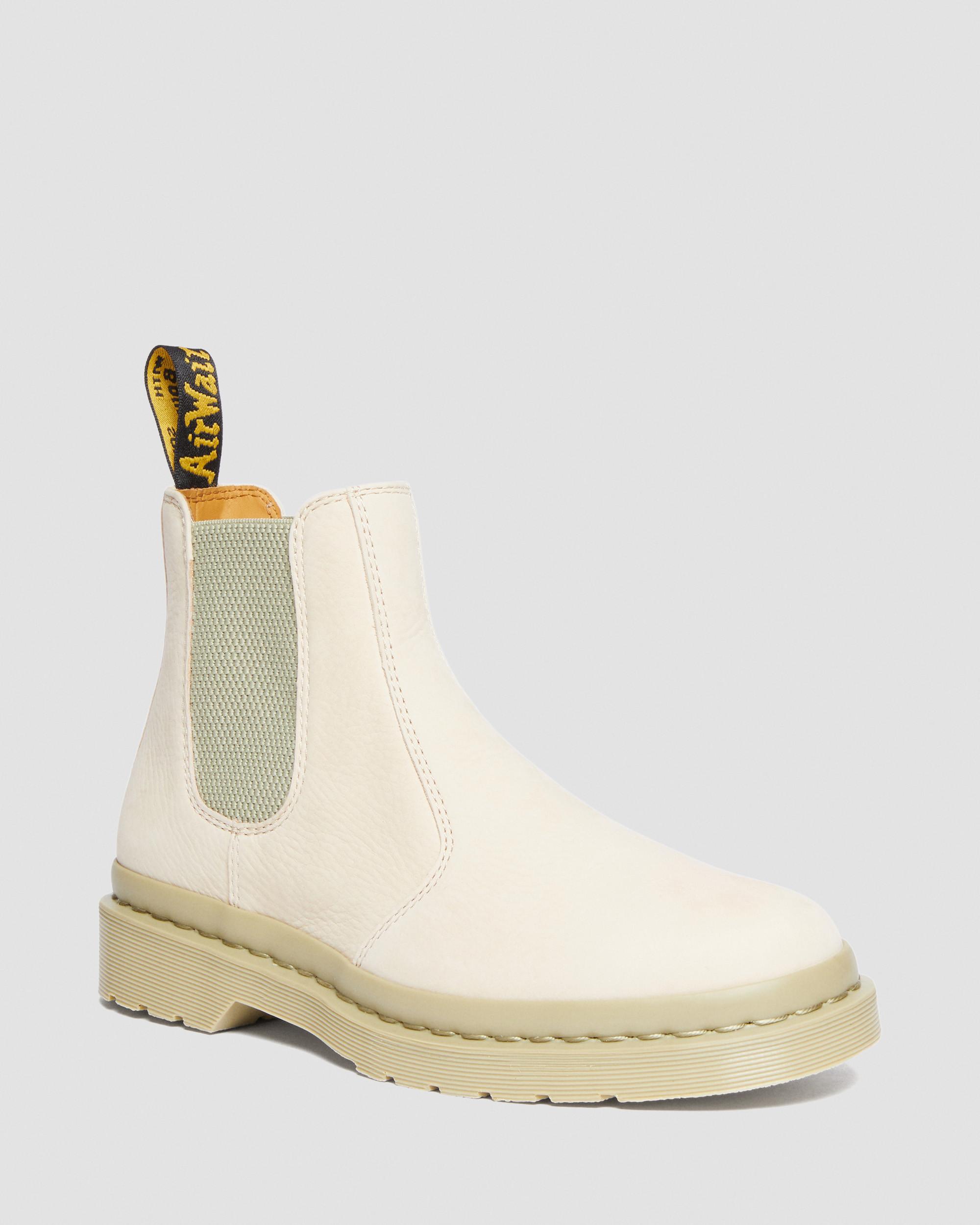 2976 Mono Milled Nubuck Leather Chelsea Boots in Parchment Beige | Dr. Martens