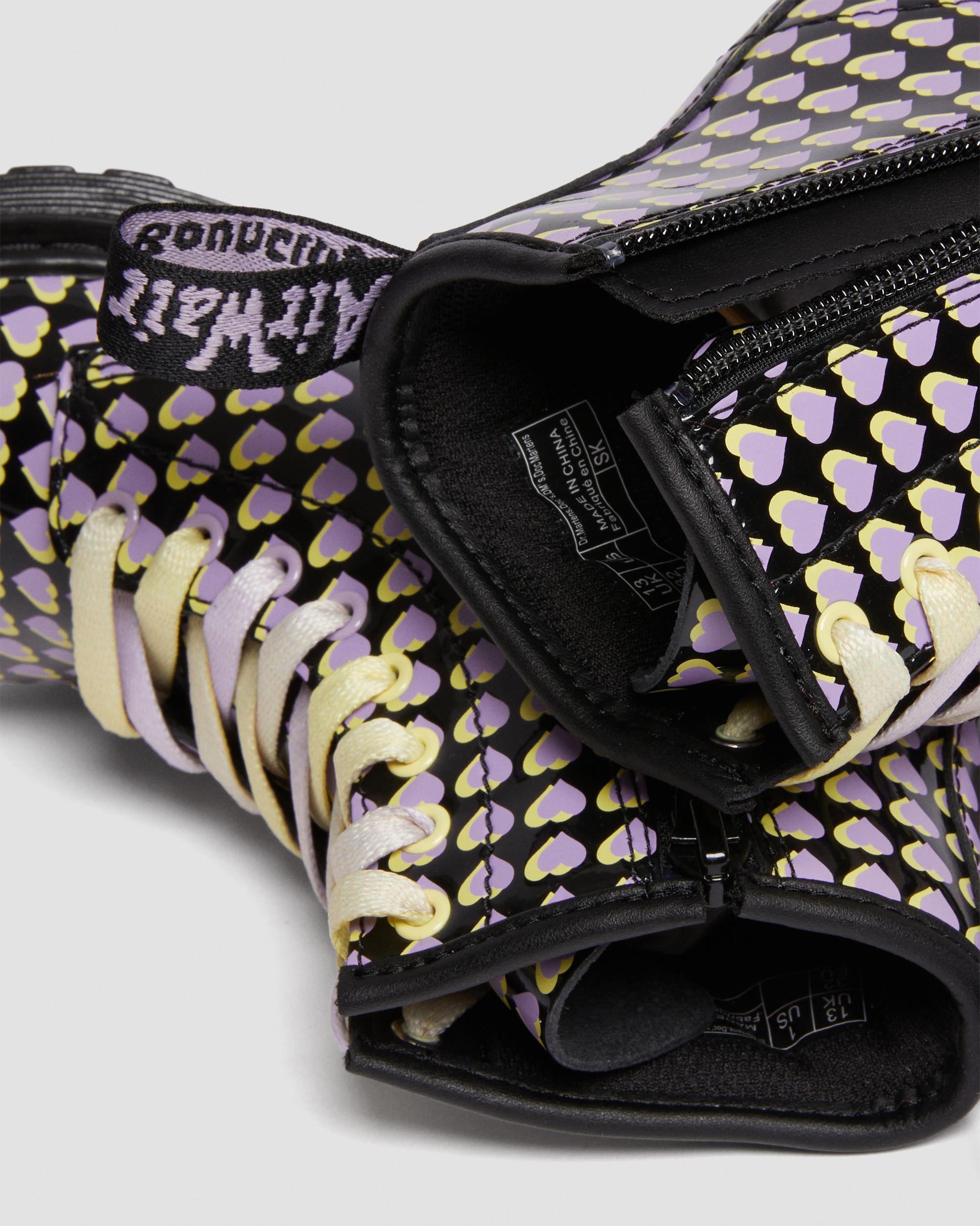 Junior 1460 Patent Heart Printed Lace Up BootsJunior 1460 Patent Heart Printed Lace Up Boots Dr. Martens