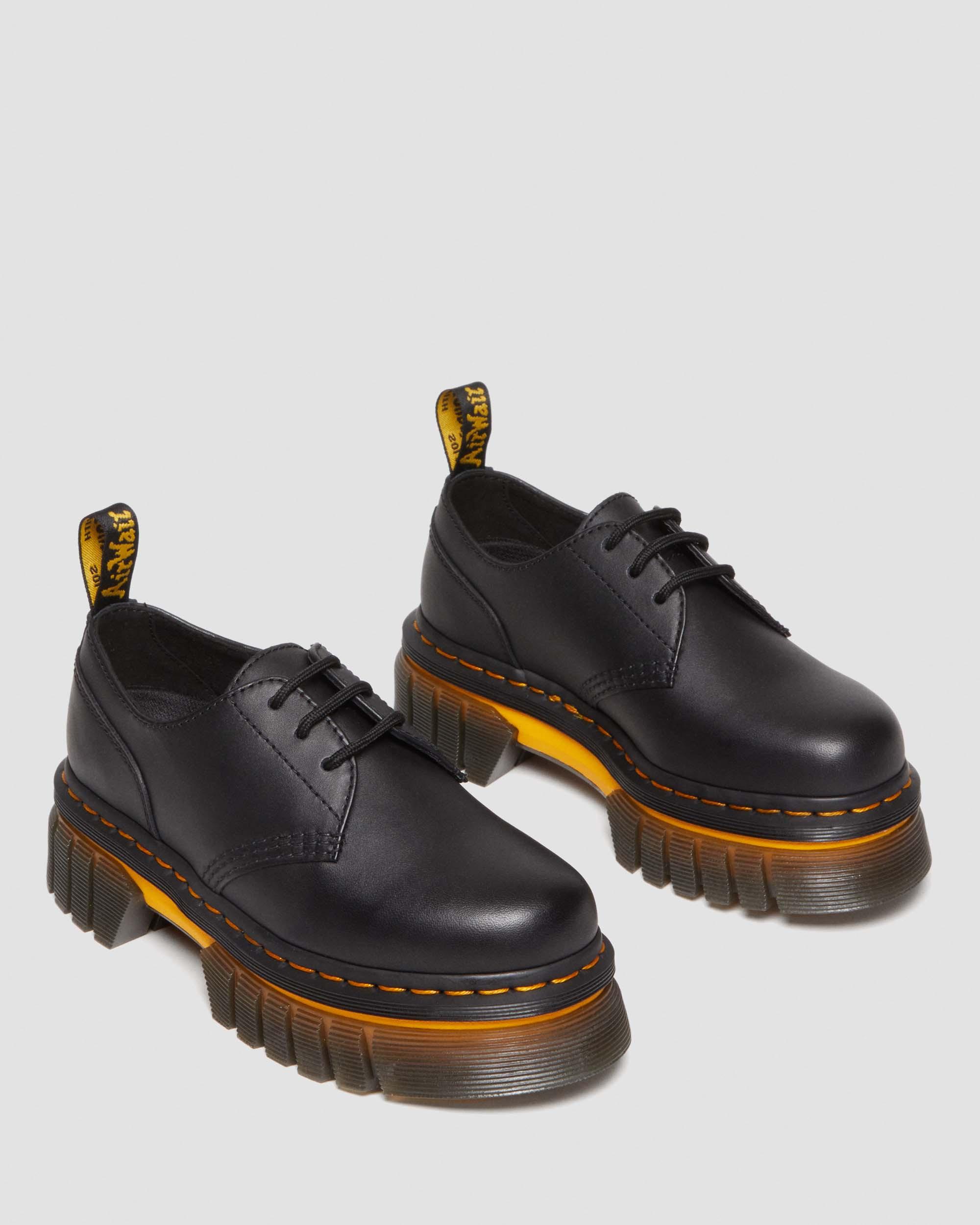 Audrick Contrast Sole Leather Platform Shoes in {{color}} | Dr