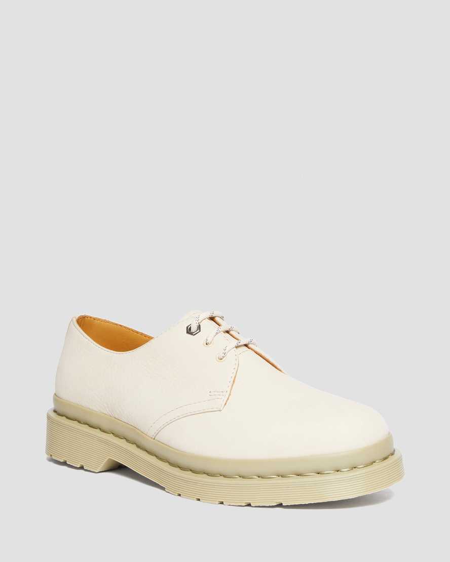 Dr. Martens 1461 Mono Milled Nubuck Leather Oxford Shoes In Creme