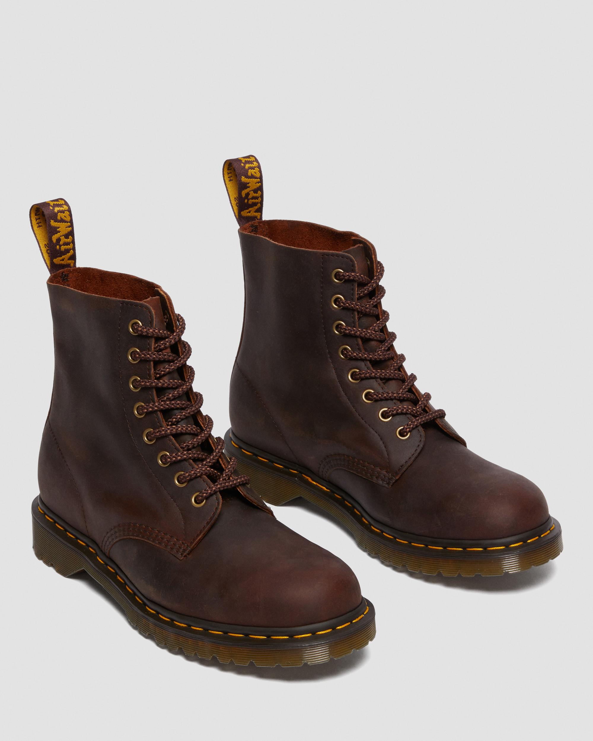 1460 Waxed Full Grain Leather Lace Up Boots