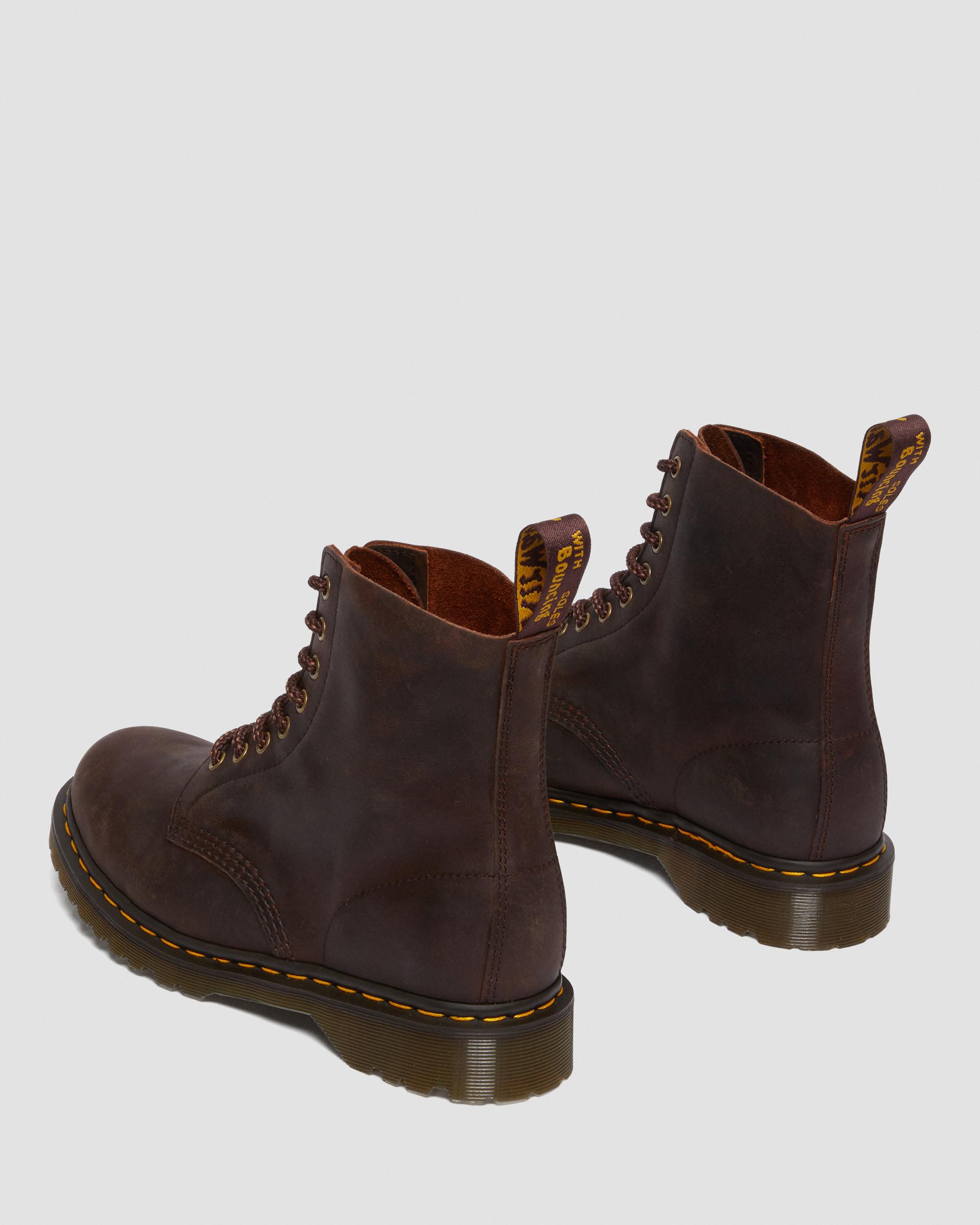 1460 Waxed Full Grain Leather Lace Up Boots