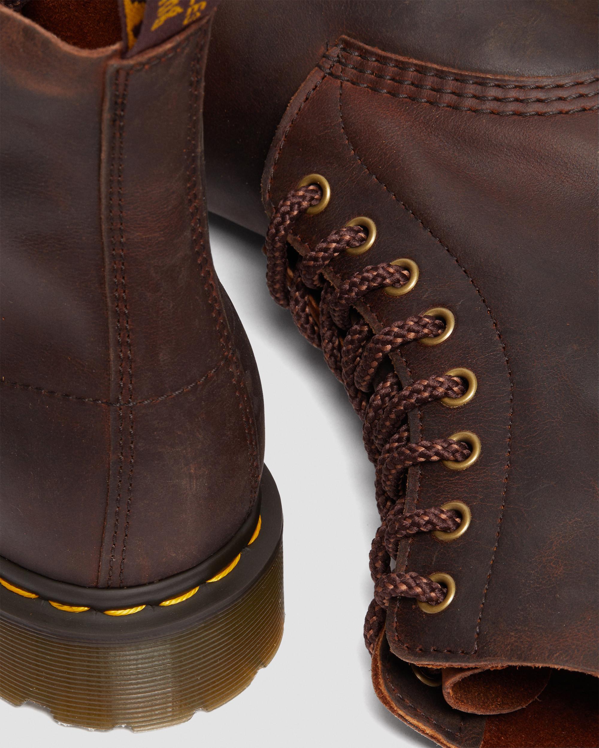 1460 Waxed Full Grain Leather Lace Up Boots