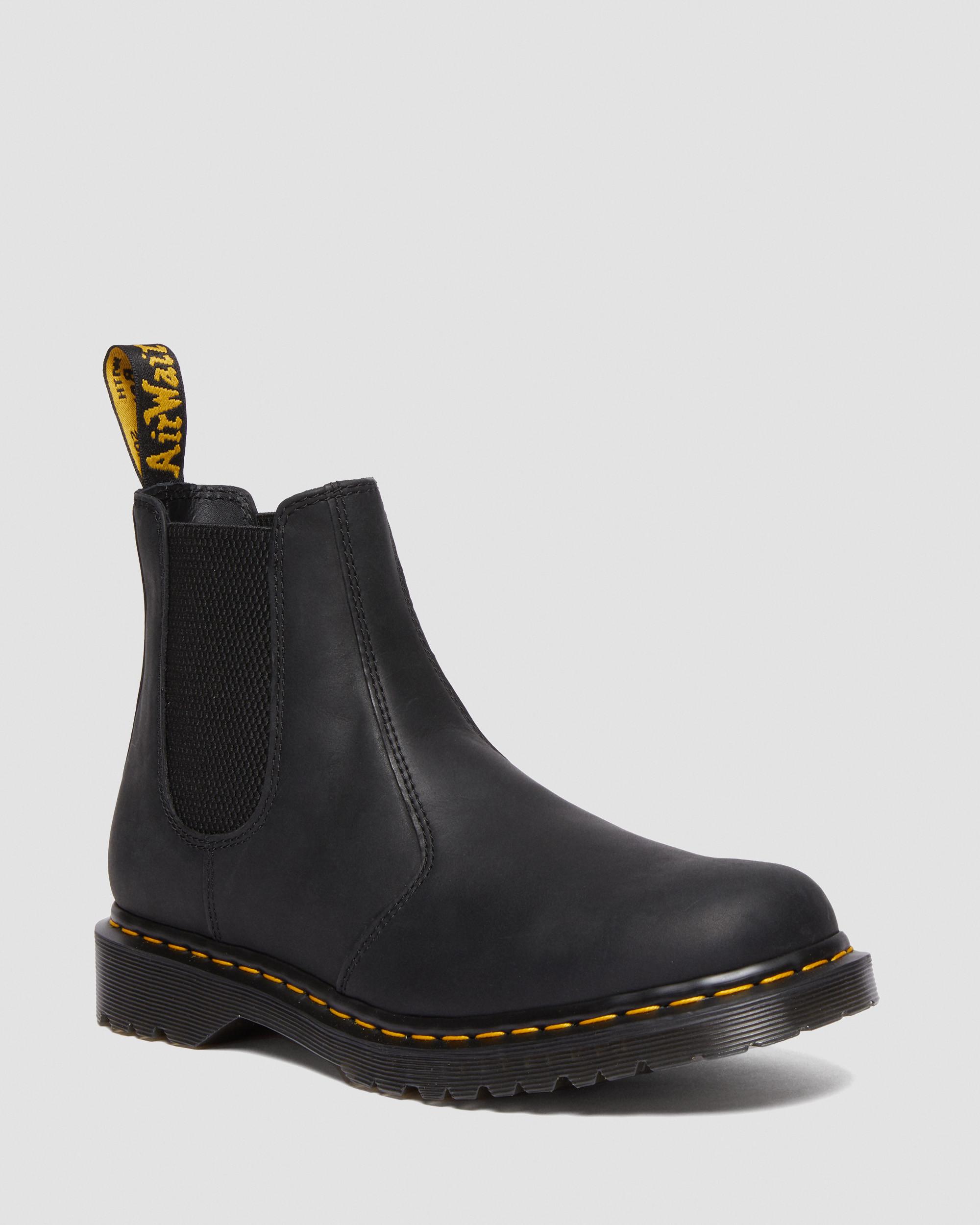 2976 Waxed Full Grain Leather Chelsea Boots in Black