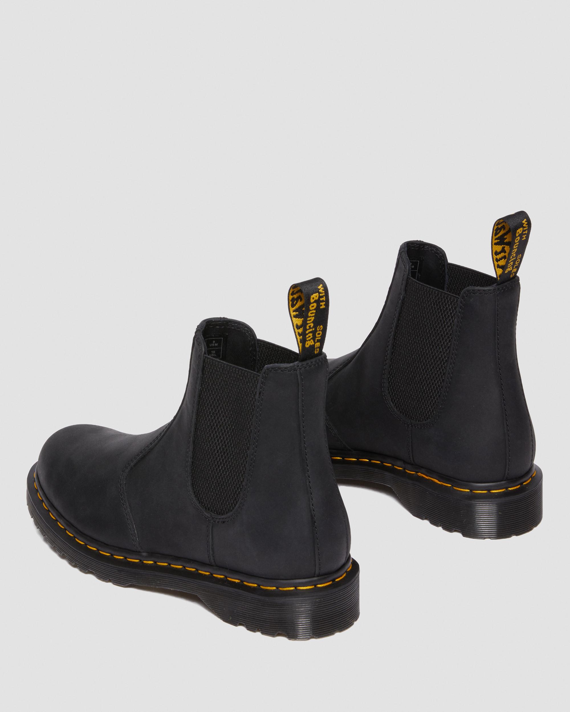 2976 Waxed Full Grain Leather Chelsea Boots in Black
