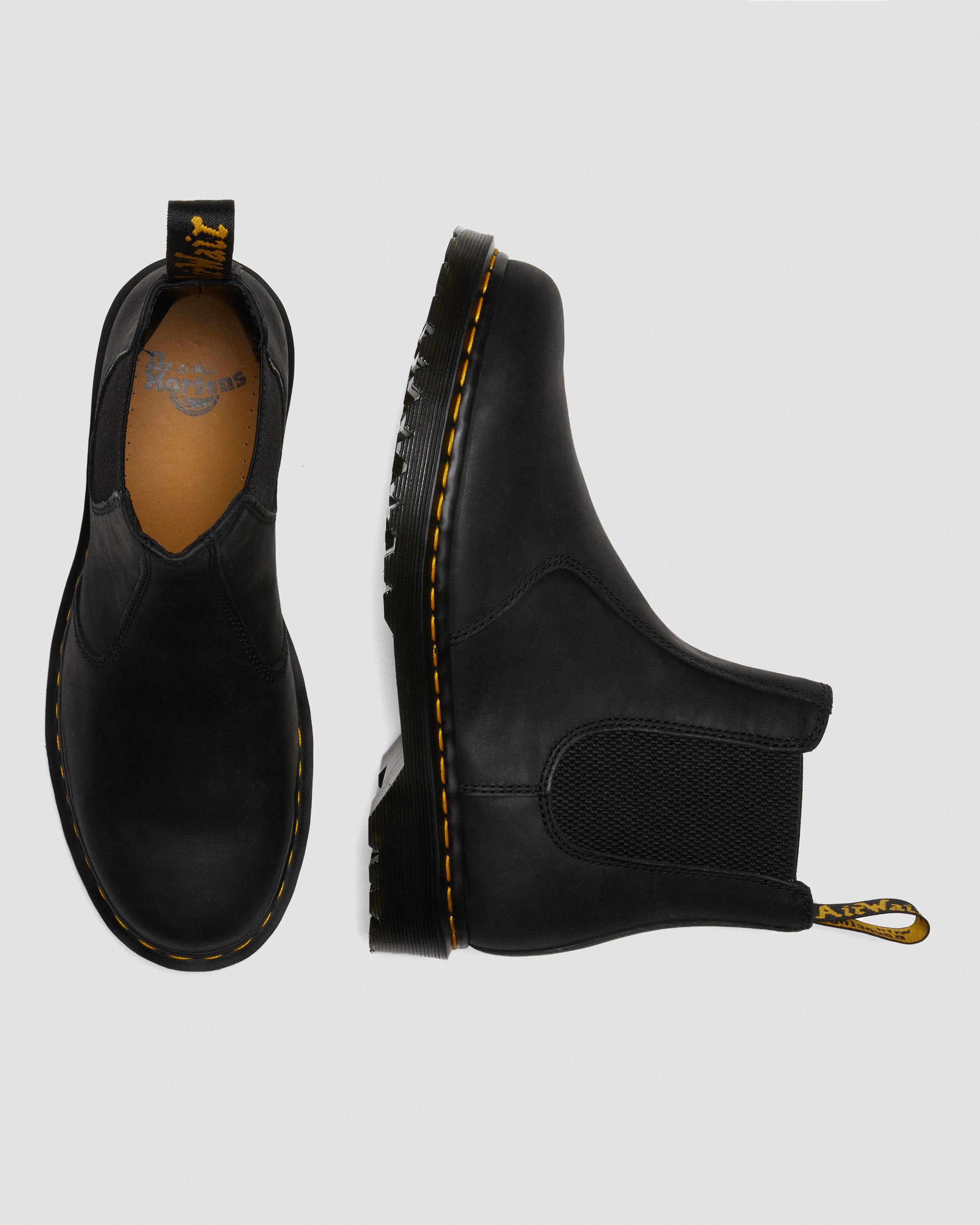 2976 Waxed Full Grain Leather Chelsea Boots in Black | Dr. Martens