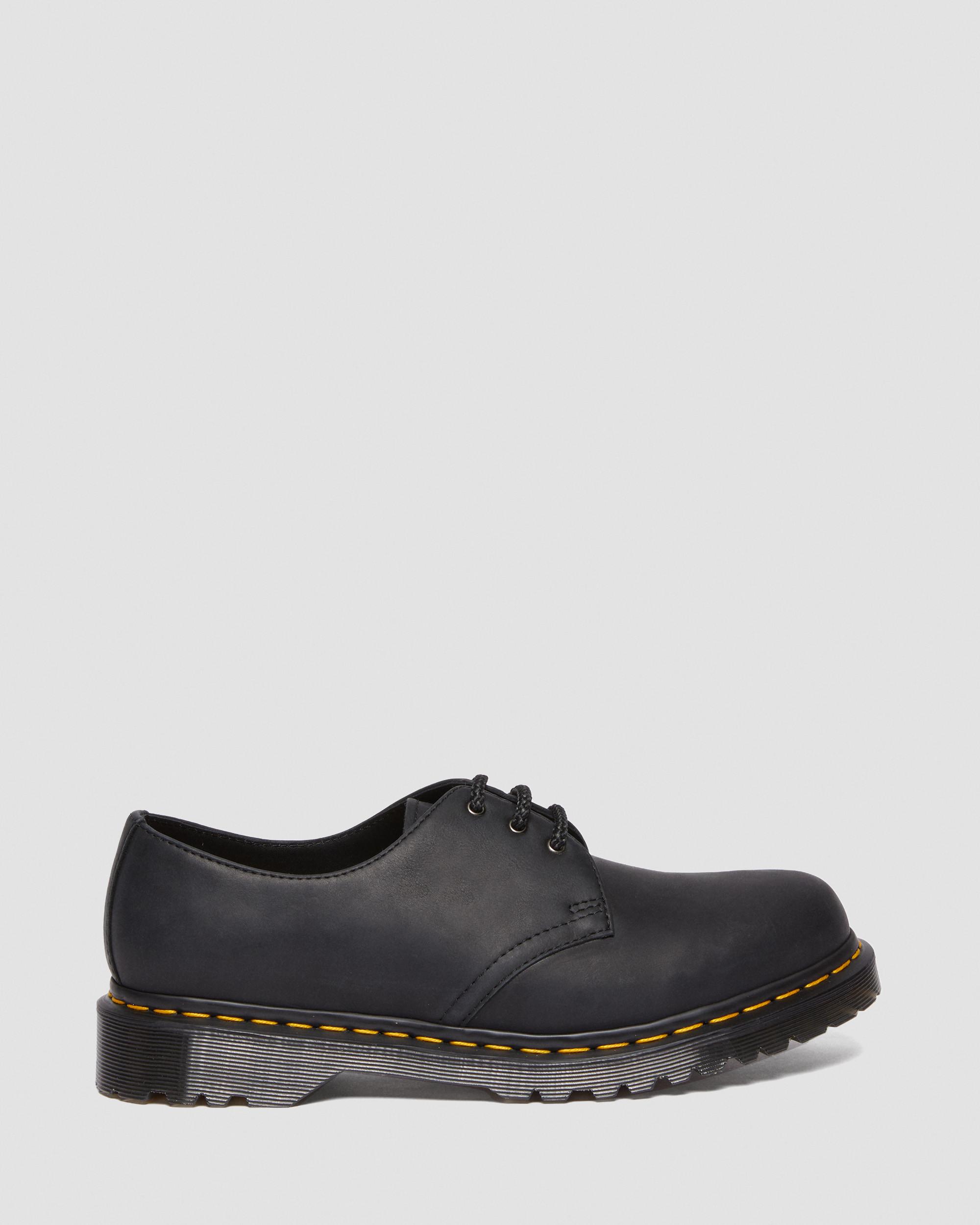 1461 Waxed Full Grain Leather Oxford Shoes in Black | Dr. Martens