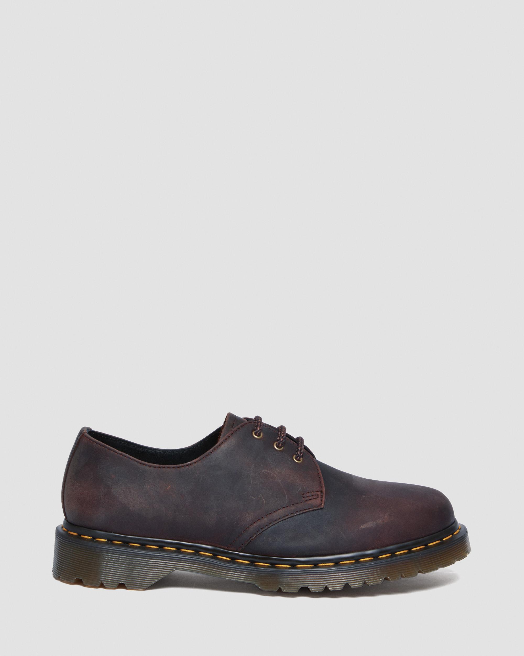 1461 Waxed Full Grain Leather Oxford Shoes in Chestnut | Dr. Martens