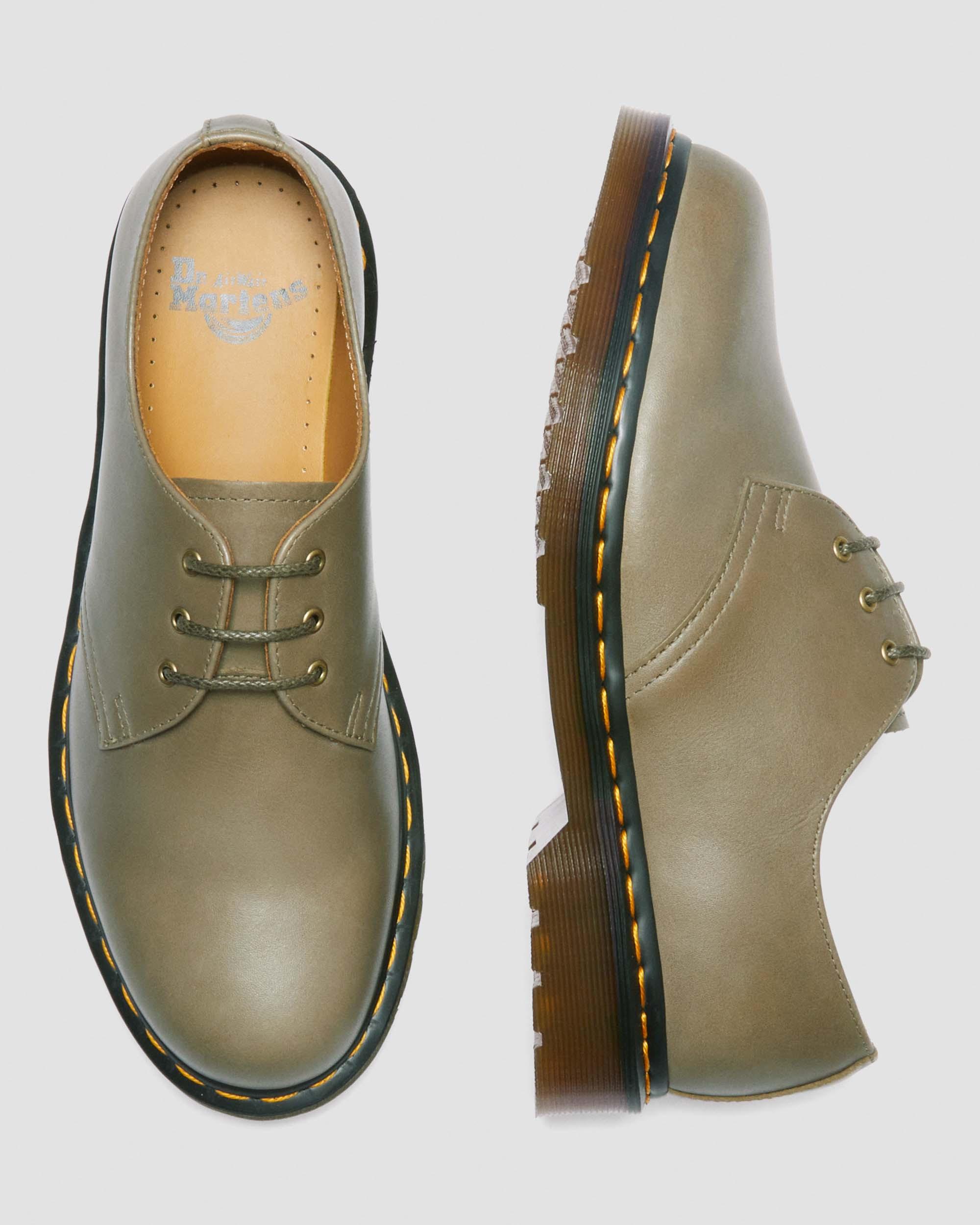 1461 Carrara Leather Oxford Shoes in Olive | Dr. Martens