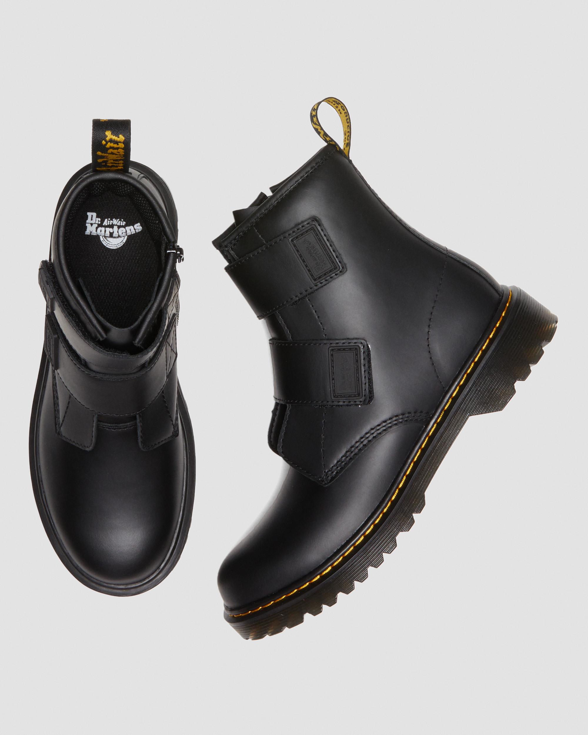 Youth 1460 Leather Strap Velcro Boots BlackYouth 1460 Leather Strap Velcro Boots  Dr. Martens