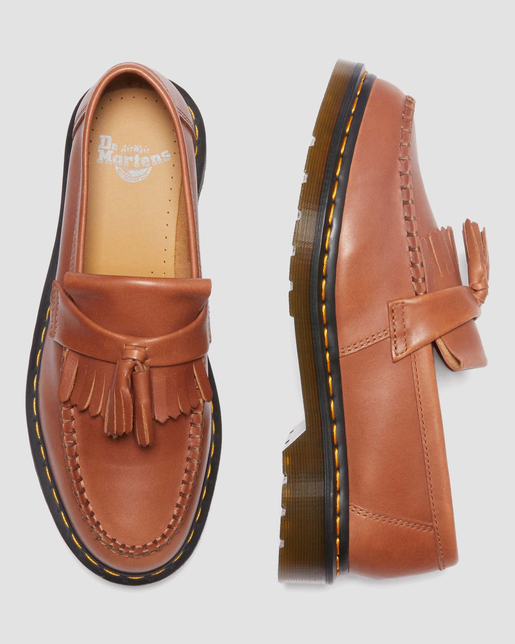 Adrian Carrara Leather Tassel Loafers in Saddle Tan
