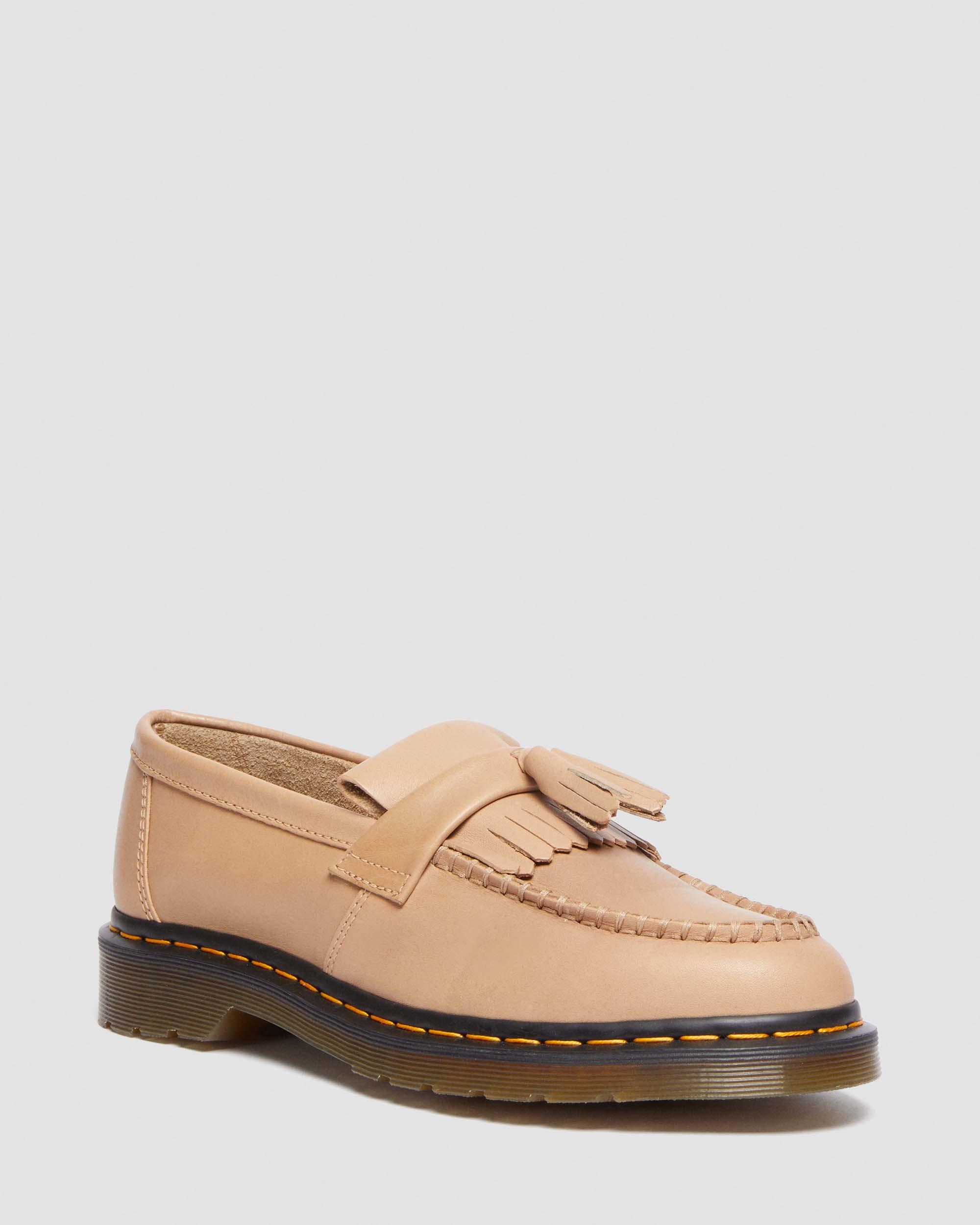 Adrian Carrara Leather Tassel Loafers, Beige | Dr. Martens