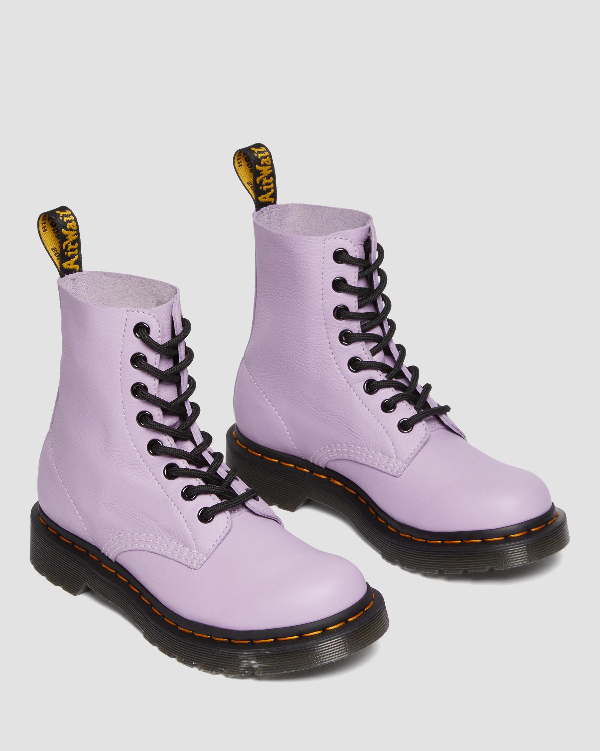 1460 Women's Pascal Black Eyelet Lace Up Boots in Lilac | Dr. Martens