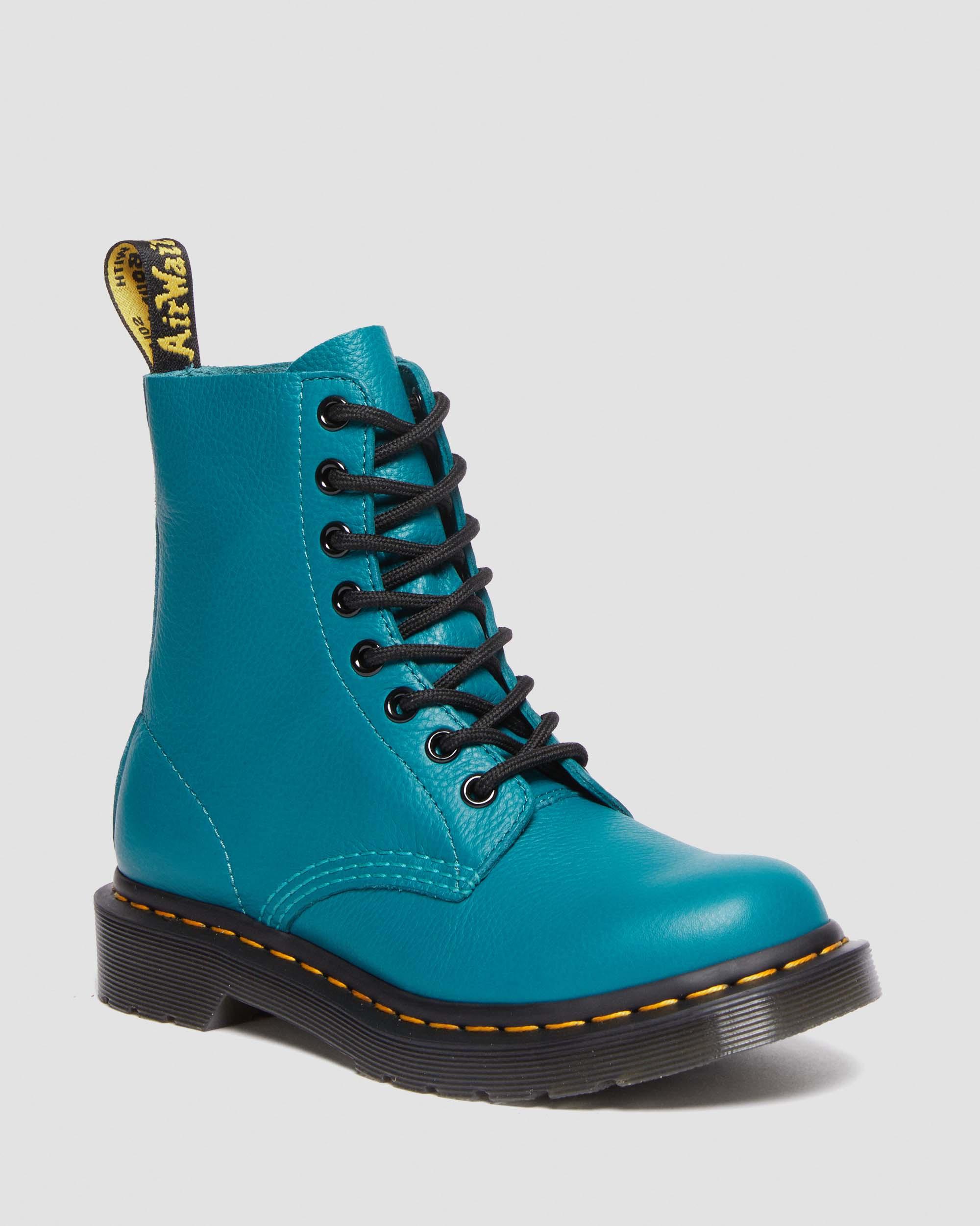 1460 Pascal Virginia leather boots in TEAL GREEN | Dr. Martens™