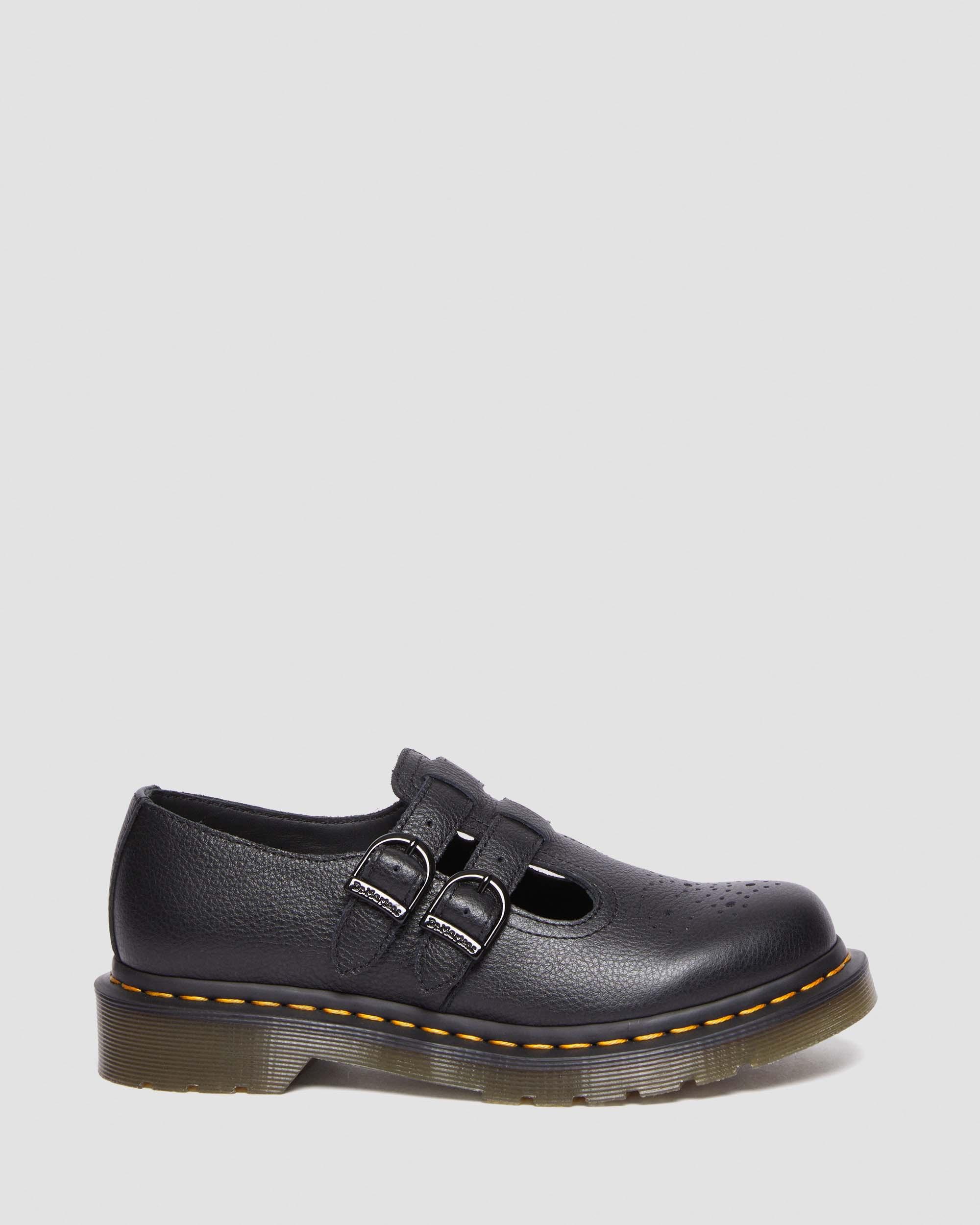 8065 Virginia Leather Mary Jane Shoes in Black | Dr. Martens