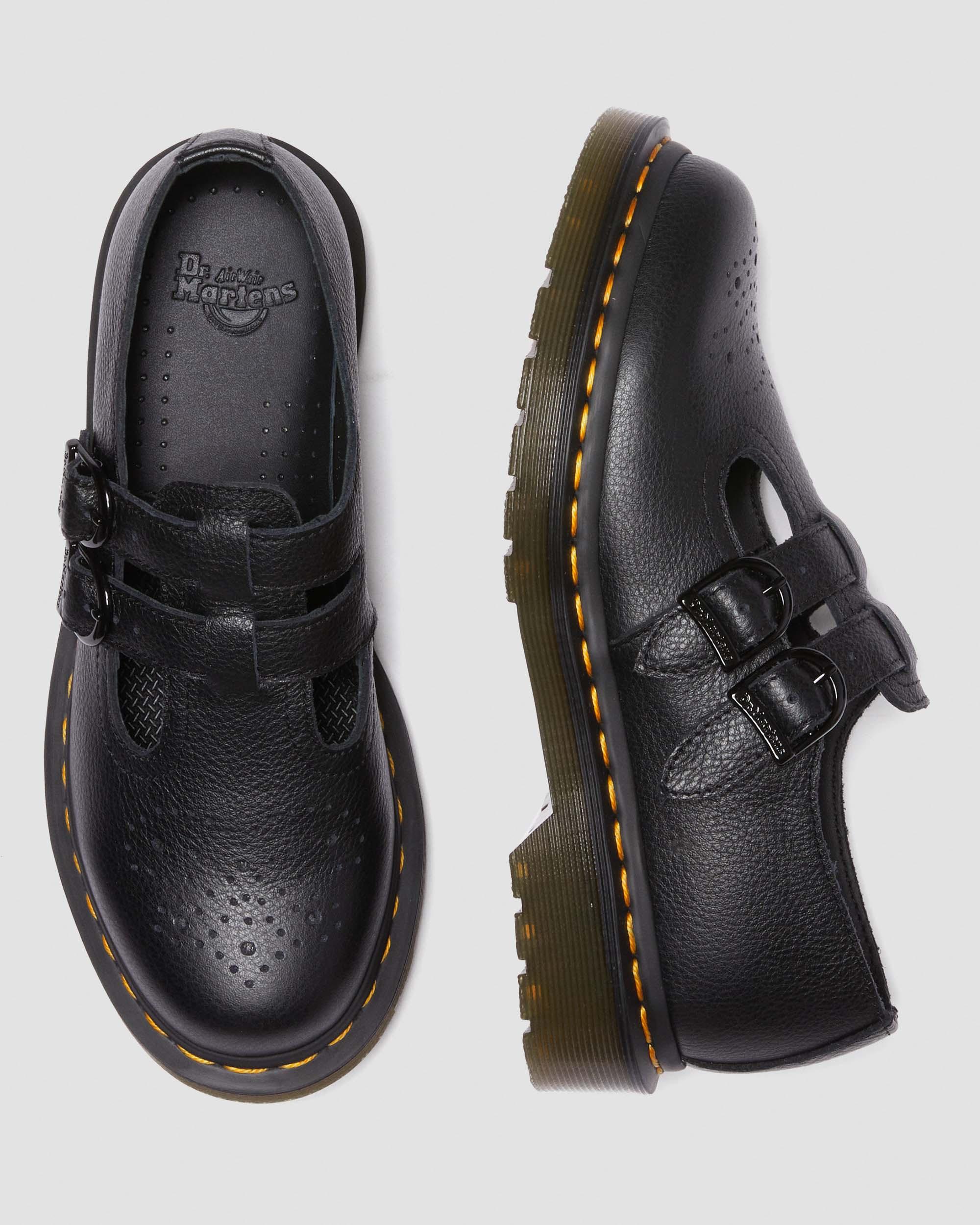 8065 Mary Jane Virginia Leather Shoes in Black