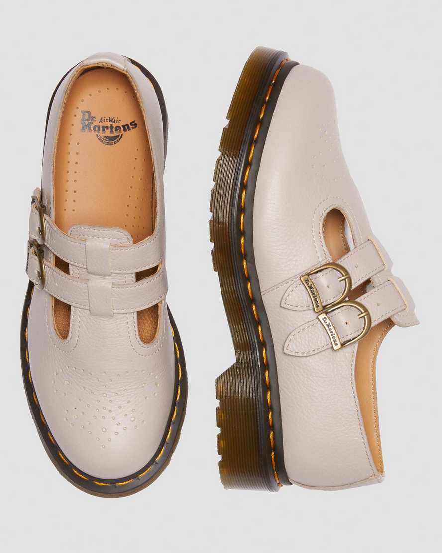 Merceditas 8065 de piel Virginia en beisMerceditas 8065 de piel Virginia Dr. Martens