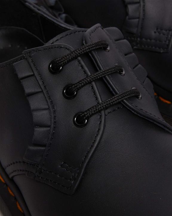 1461 Women's Frill Nappa Leather Oxford Shoes in Black | Dr 1461 Women's Frill Nappa Leather Oxford Shoes in Black | Dr