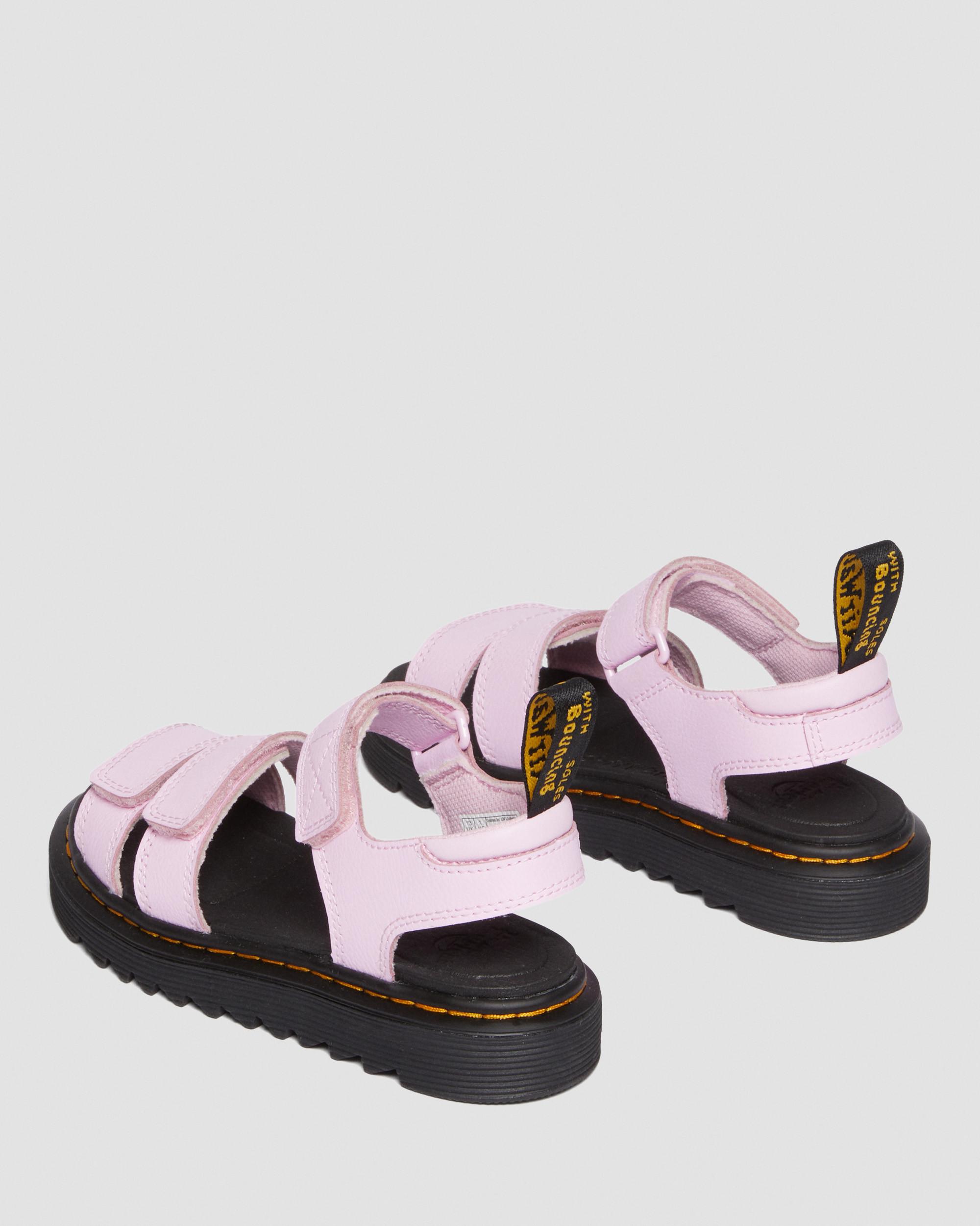Shop Dr. Martens' Junior Klaire Athena Leather Strap Sandals In Pink