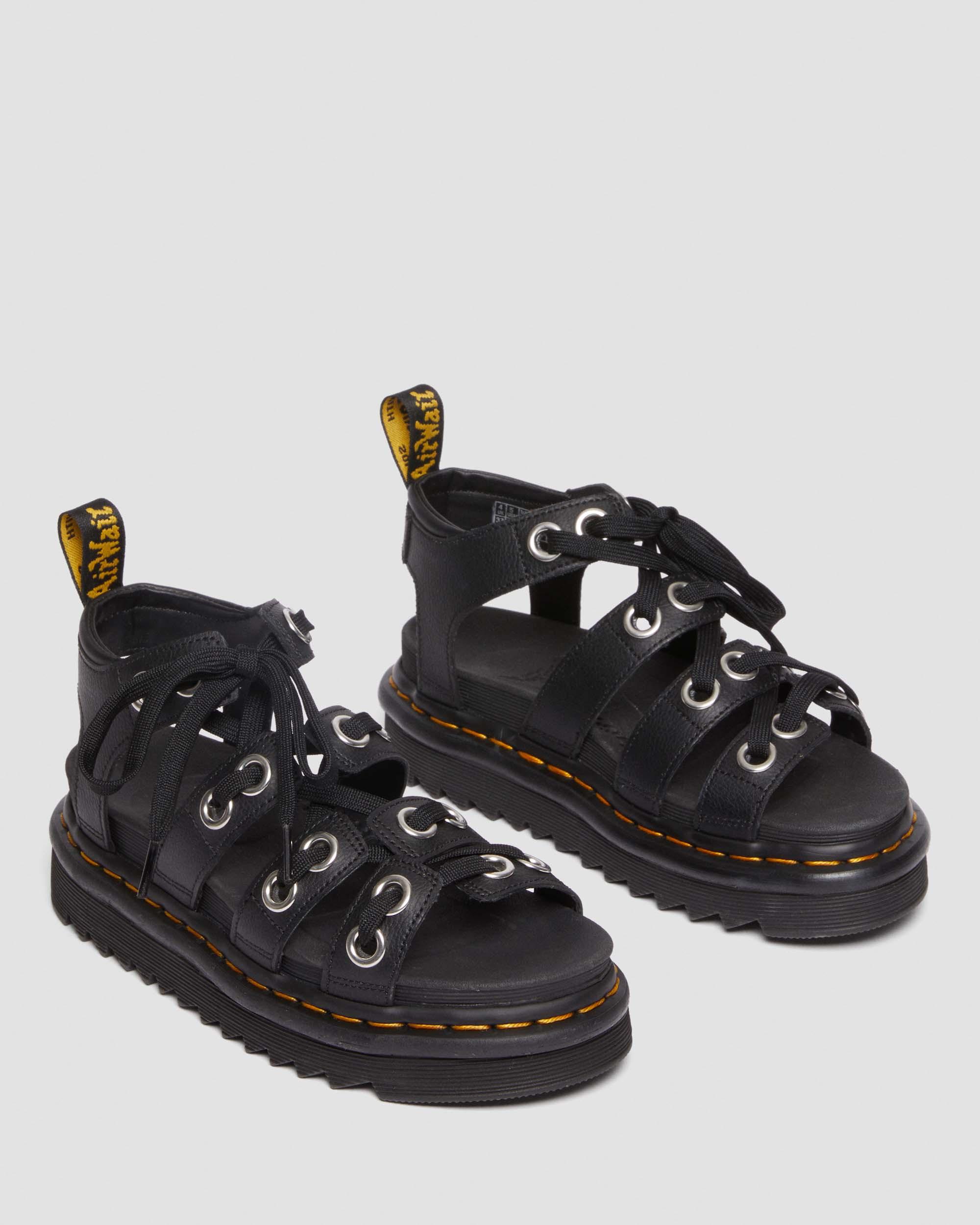 靴 Dr.Martens BLAIRE QUAD UK3 Blaire Hardware Leather Strap Sandals in {{color}} | Dr. Martens™