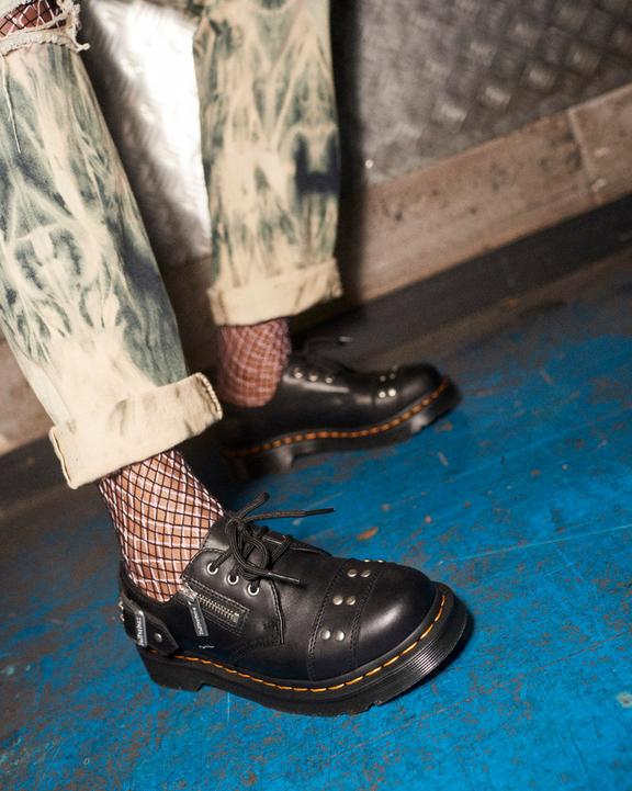 1461 Women's Hardware Nappa Leather Oxford Shoes in Black 1461 Women's Hardware Nappa Leather Oxford Shoes in Black