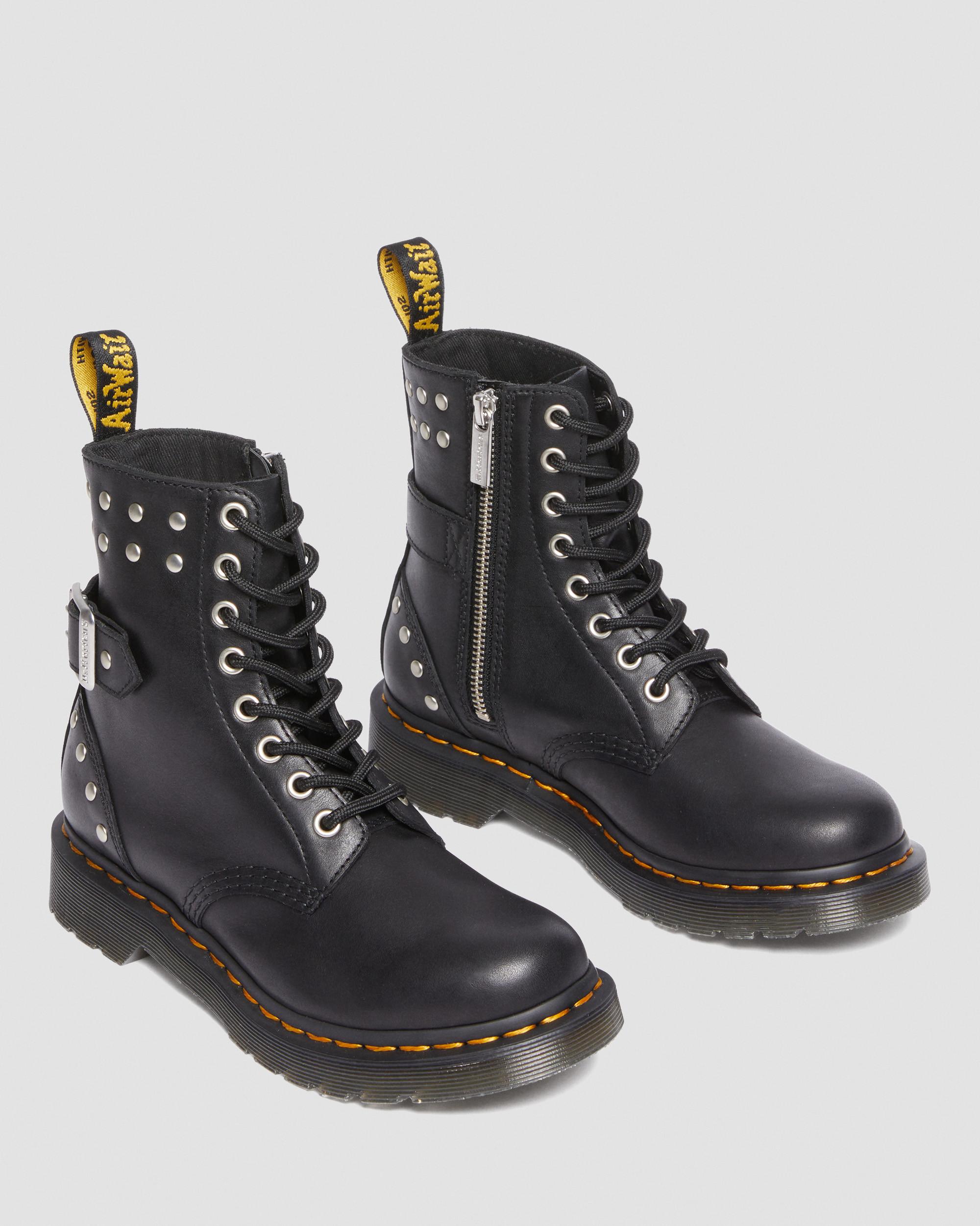 1460 Pascal Hardware Nappa Leather Lace Up Boots | Dr. Martens