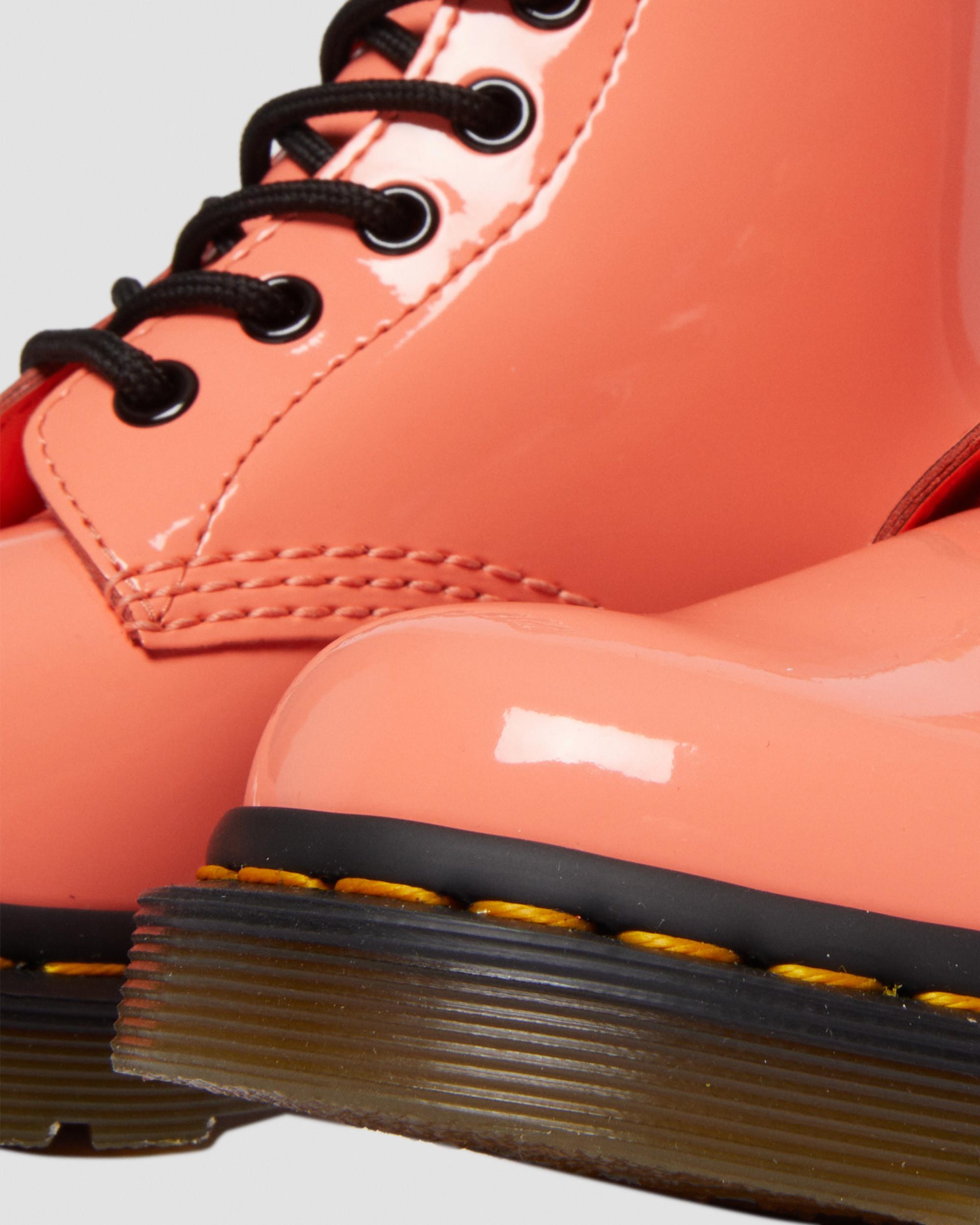 Shop Dr. Martens' 1460 Women's Patent Leather Lace Up Boots In Coral