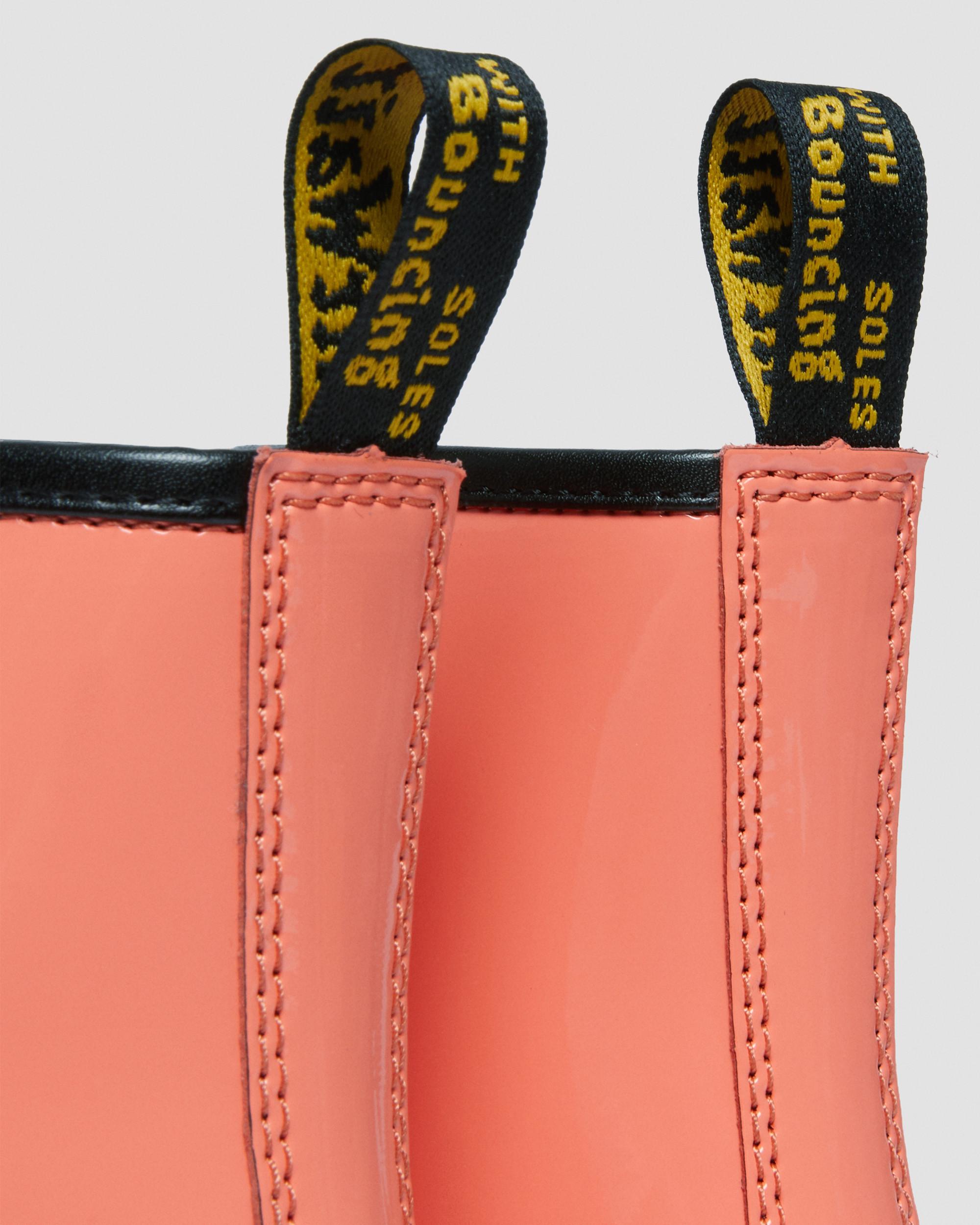 Shop Dr. Martens' 1460 Women's Patent Leather Lace Up Boots In Coral