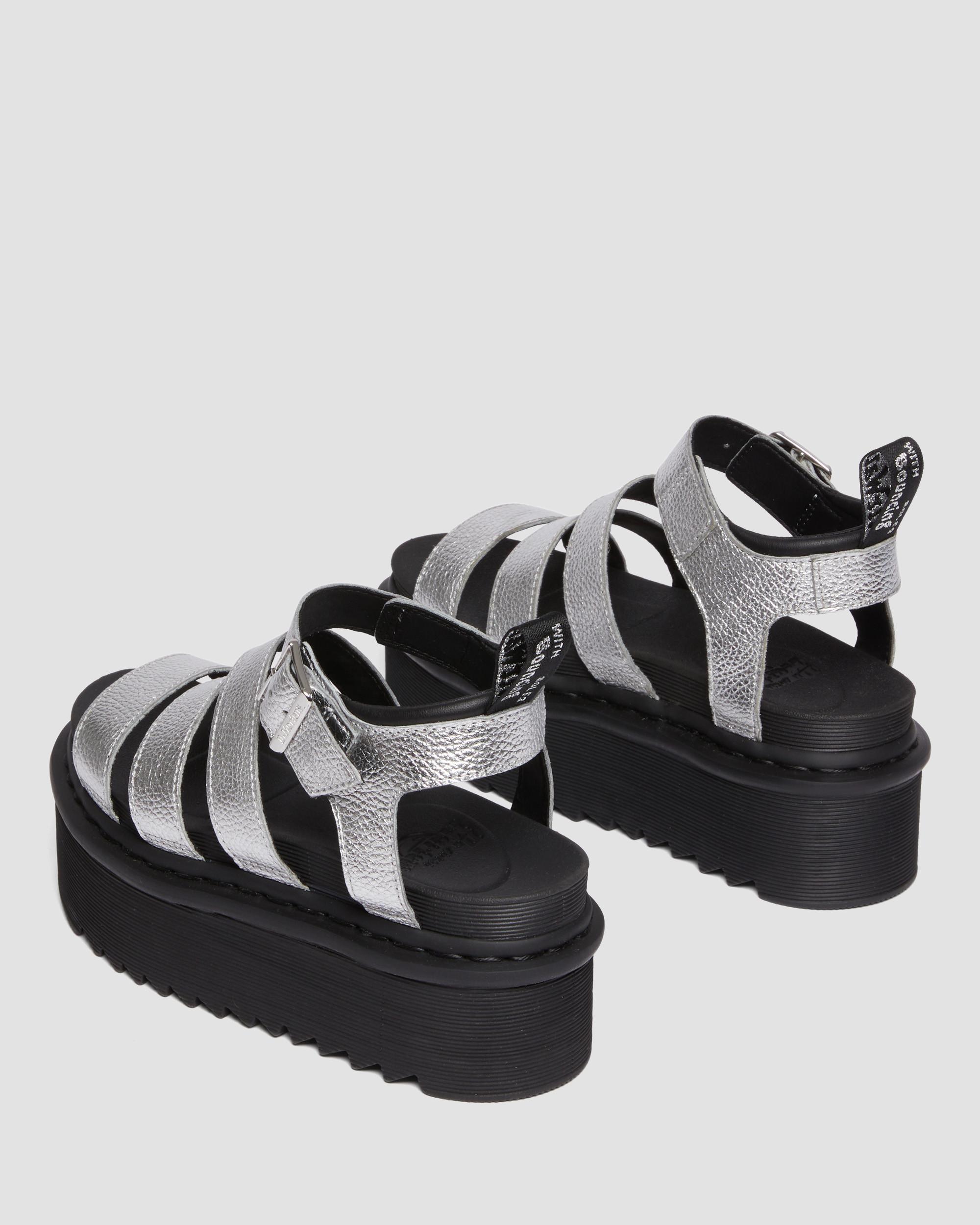 Blaire Metallic Leather Platform Strap Sandals in {{color}} | Dr