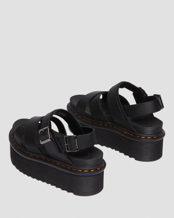 Voss II Athena Leather Strap Platform Sandals in Black | Dr Voss II Athena Leather Strap Platform Sandals in Black | Dr