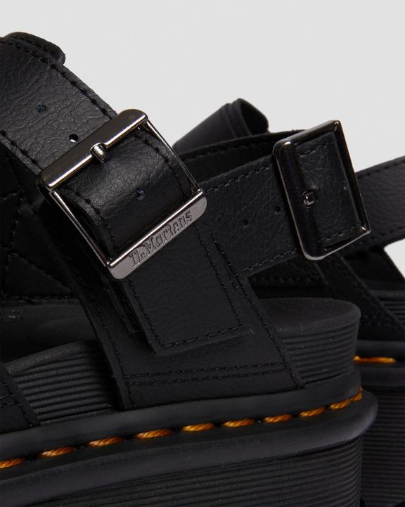 Voss II Athena Leather Strap Platform Sandals in Black | Dr Voss II Athena Leather Strap Platform Sandals in Black | Dr
