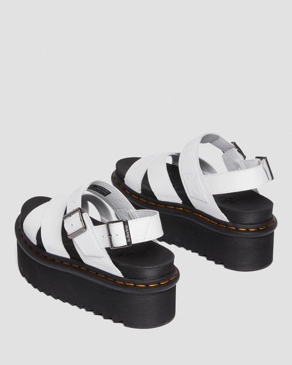 Voss II Athena Leather Strap Platform Sandals in White | Dr Voss II Athena Leather Strap Platform Sandals in White | Dr