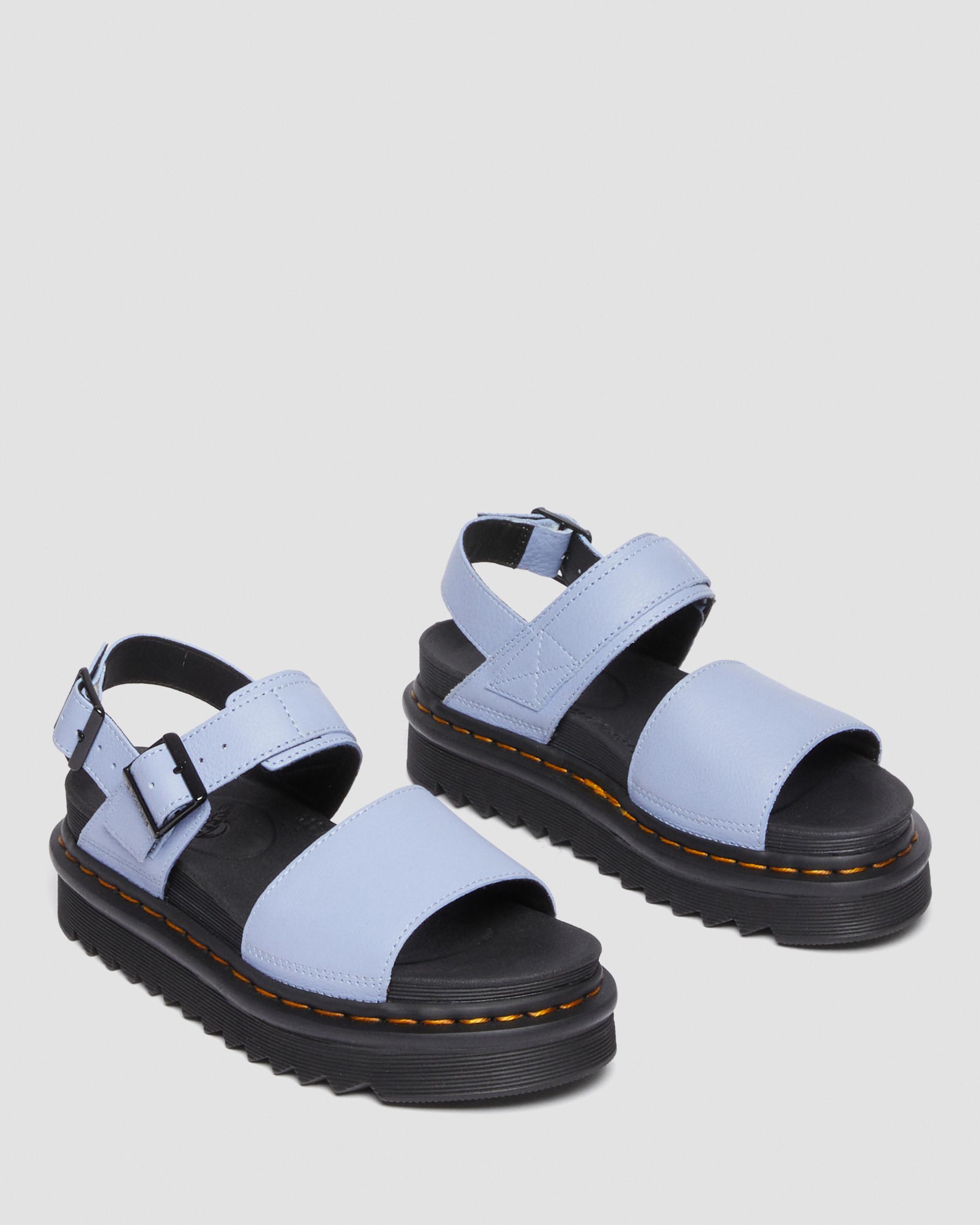 Voss Pisa Leather Strap Sandals in Zen Blue | Dr. Martens