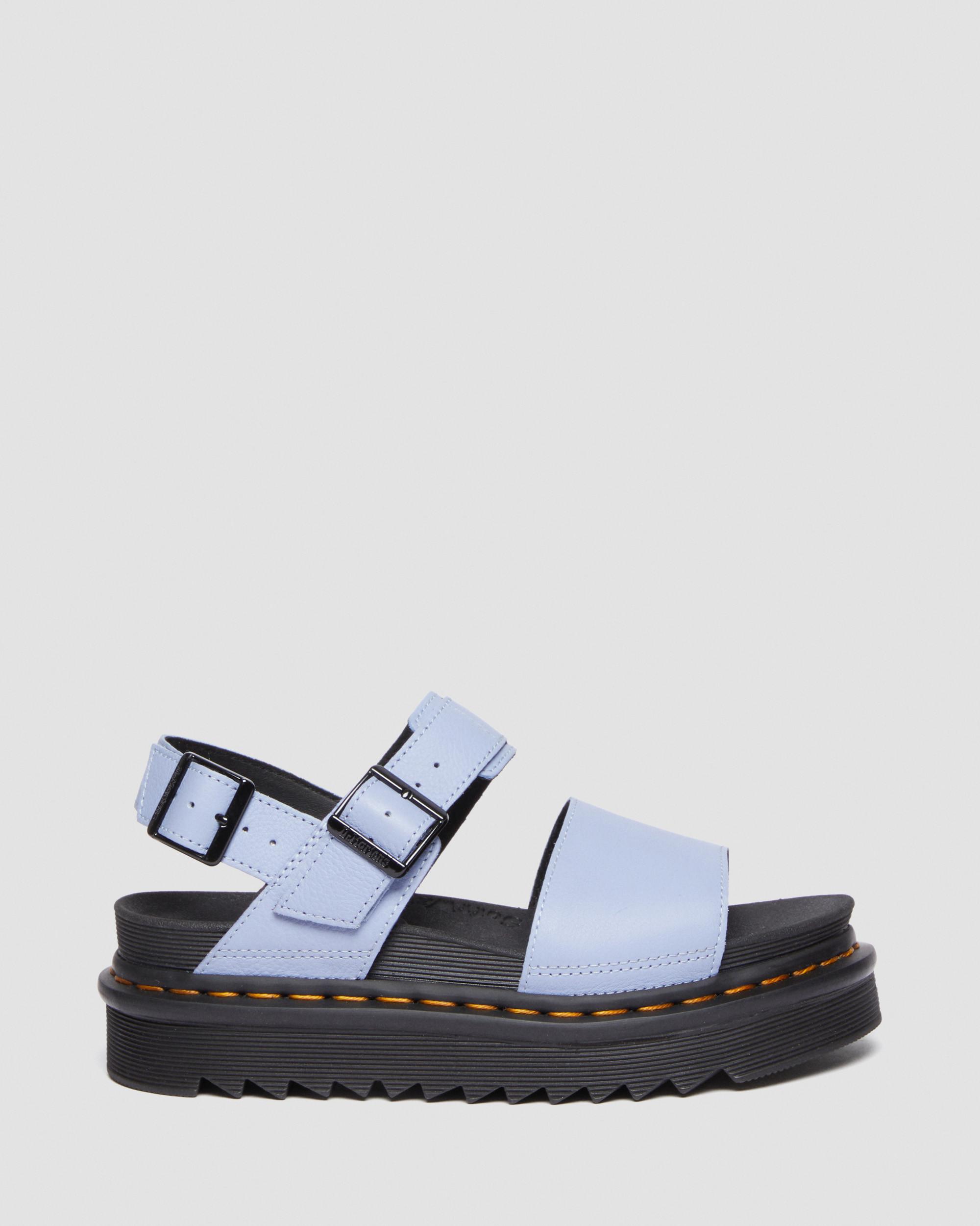 Voss Pisa Leather Strap Sandals in Zen Blue | Dr. Martens