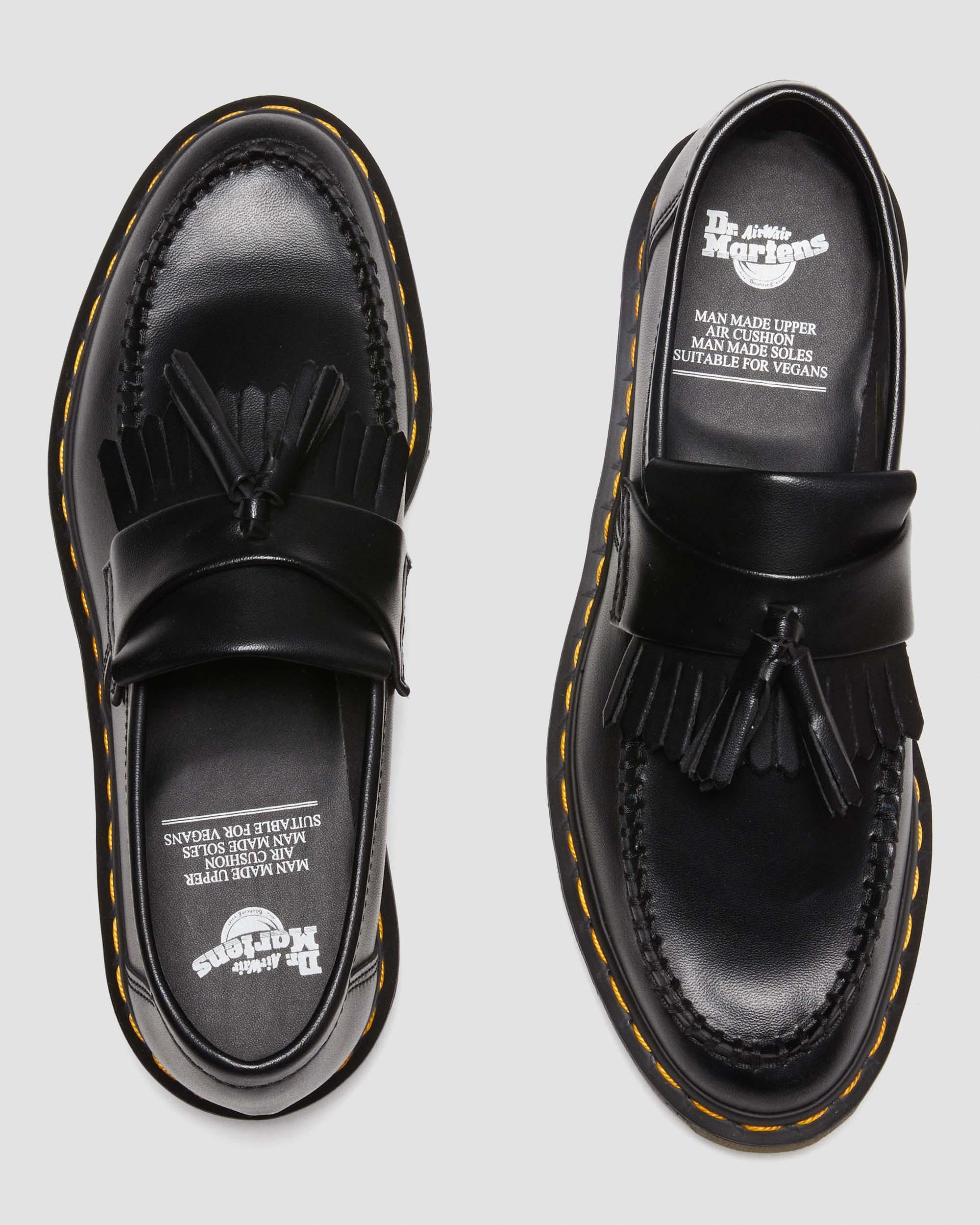 Vegan Adrian Felix Tassel Loafers in Black