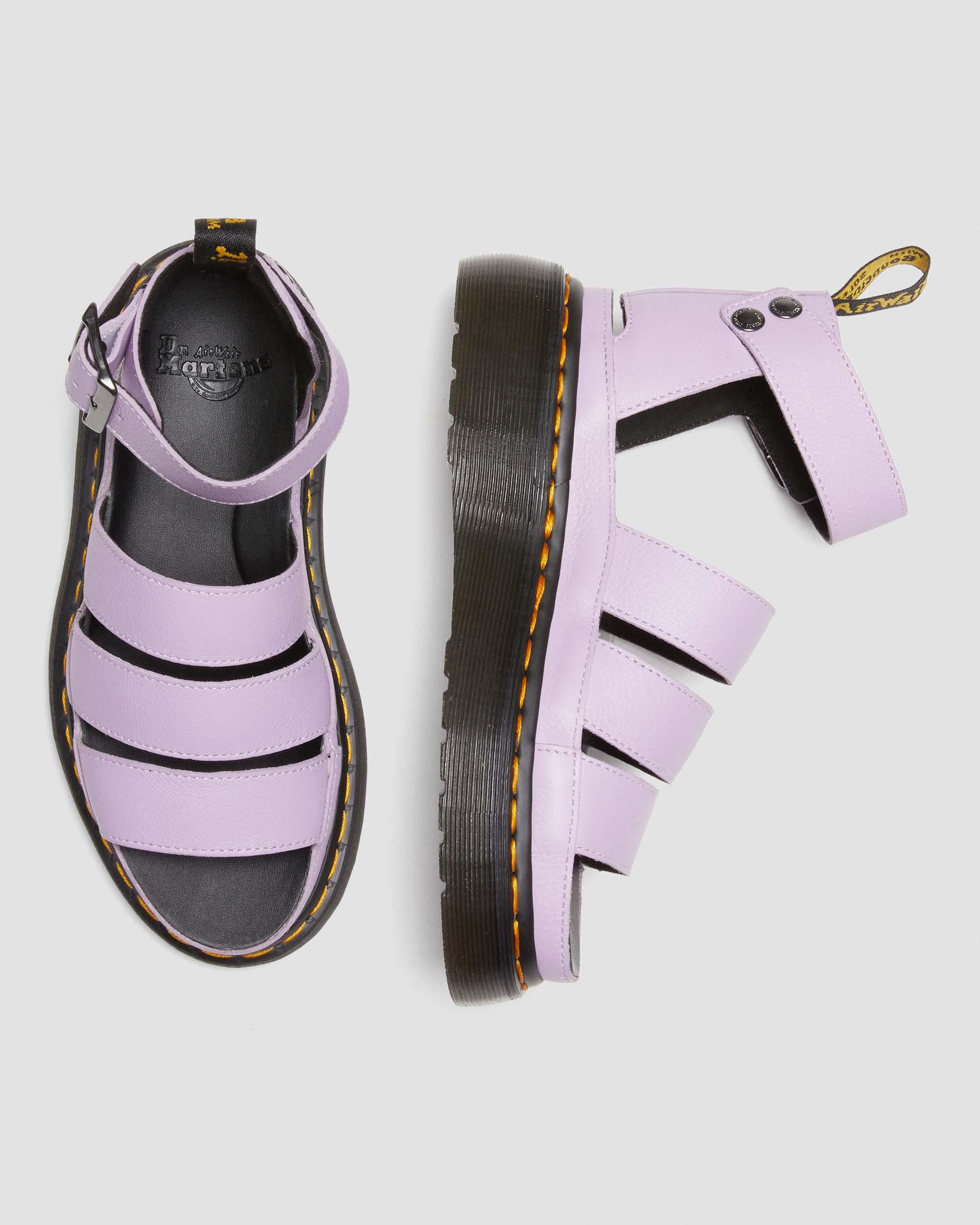 DR MARTENS Clarissa II Pisa Leather Platform Strap Sandals
