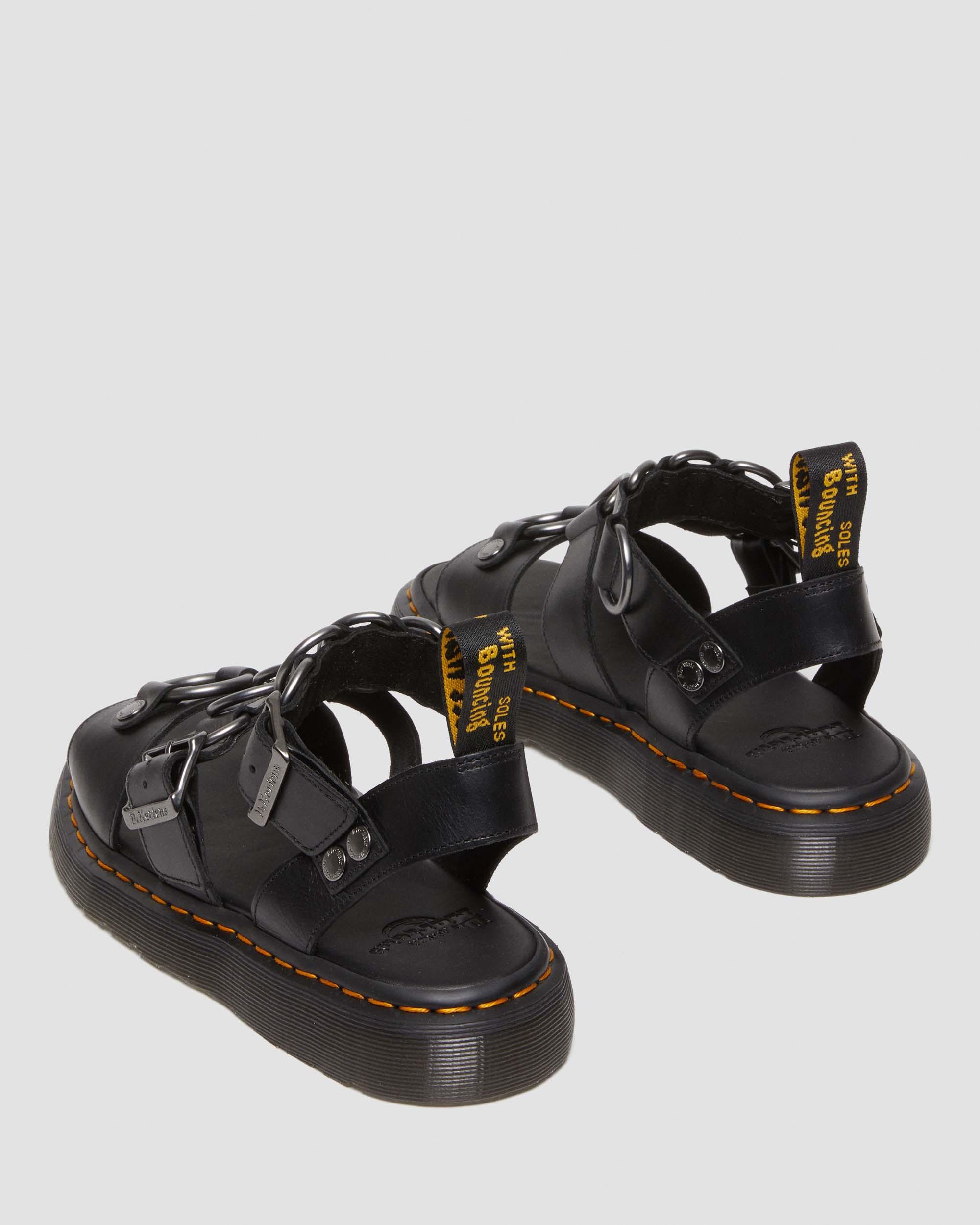 Gryphon Brando Black Leather Gladiator Sandals by Dr. Martens (Sale price!)