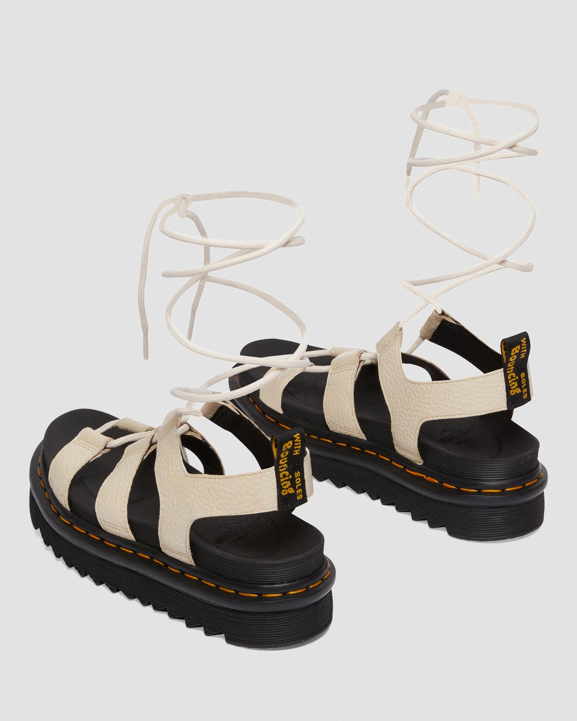 Nartilla Milled Nappa Gladiator Sandals in Parchment Beige | Dr. Martens | Modeschals