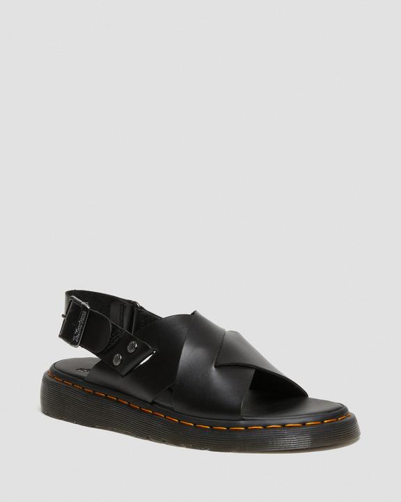 Zane Brando Leather Slingback Sandals in Black Brando | Dr Zane Brando Leather Slingback Sandals in Black Brando | Dr